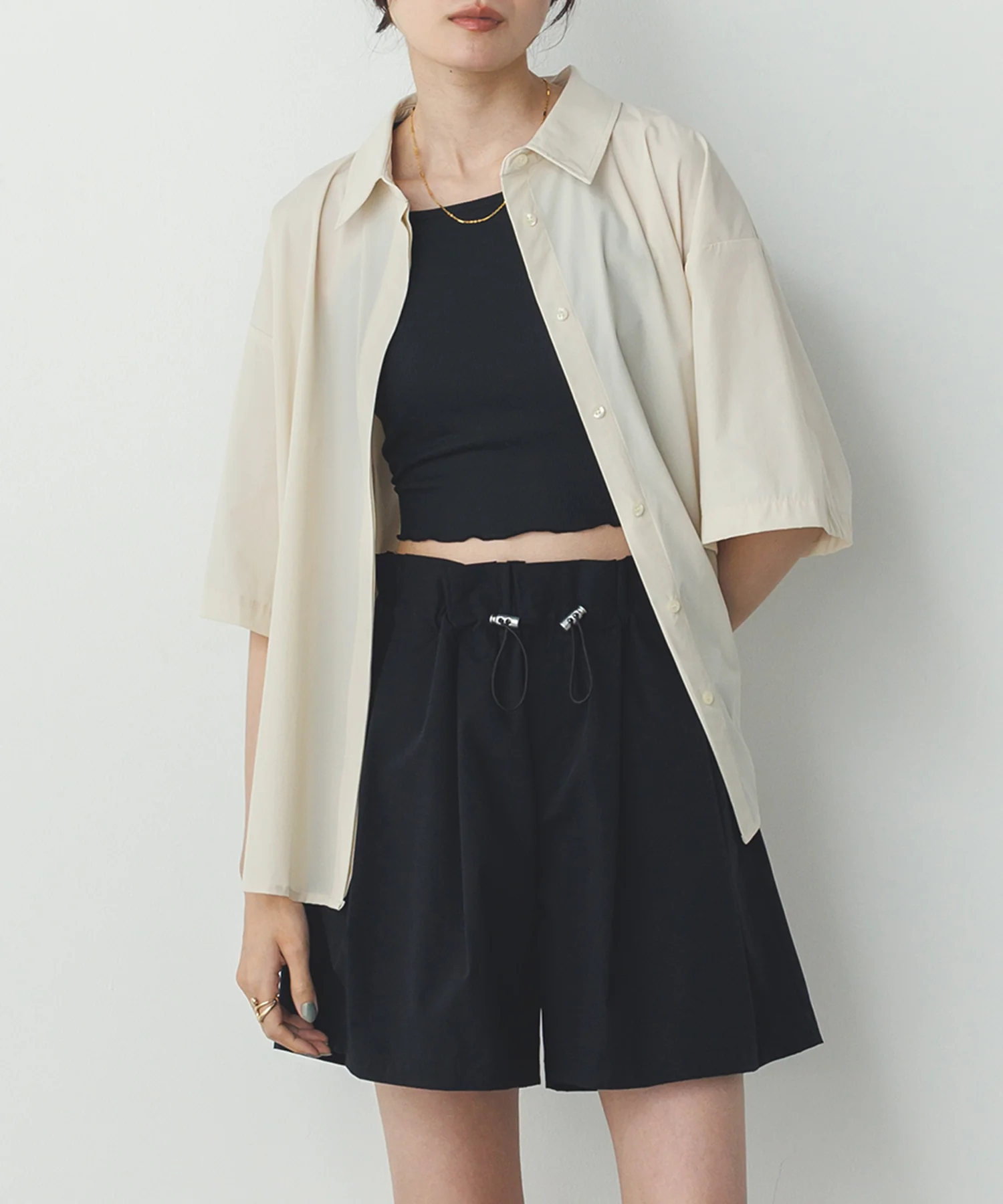 【新色追加】【接触冷感】 バックタックシャツ