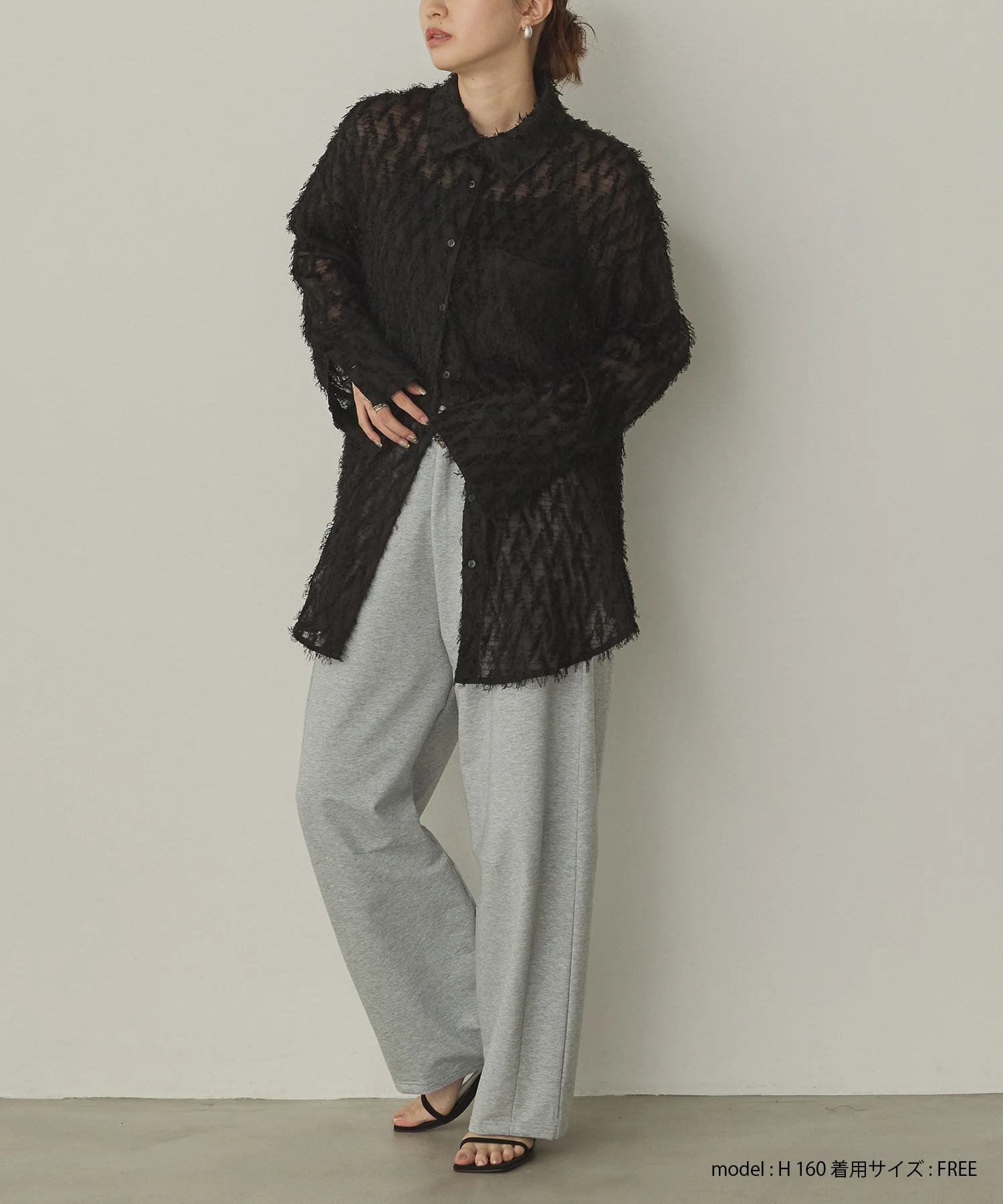 フェザーライク オーバーシアーシャツ