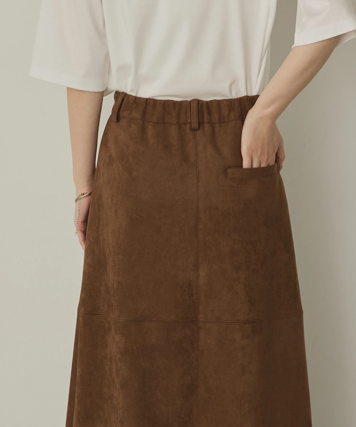 フェイクスウェード ロングスカート