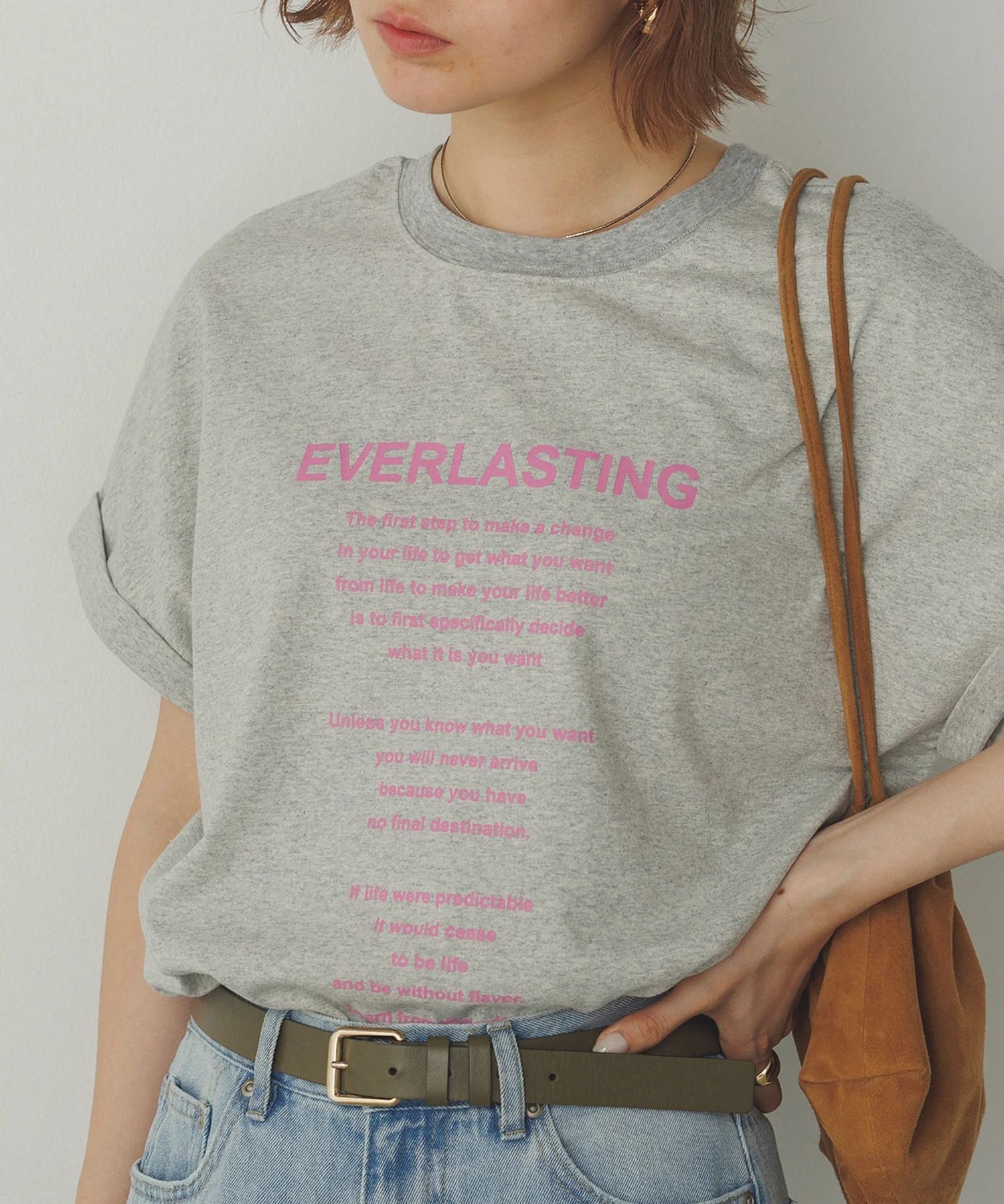 前後2WAY ロゴプリントTシャツ