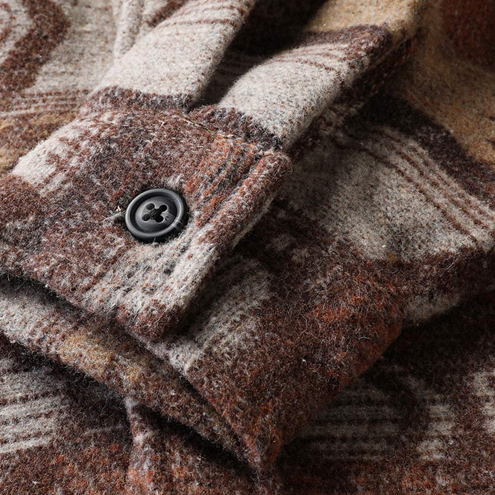 ナバホ柄先染め　ラシャシャツジャケット