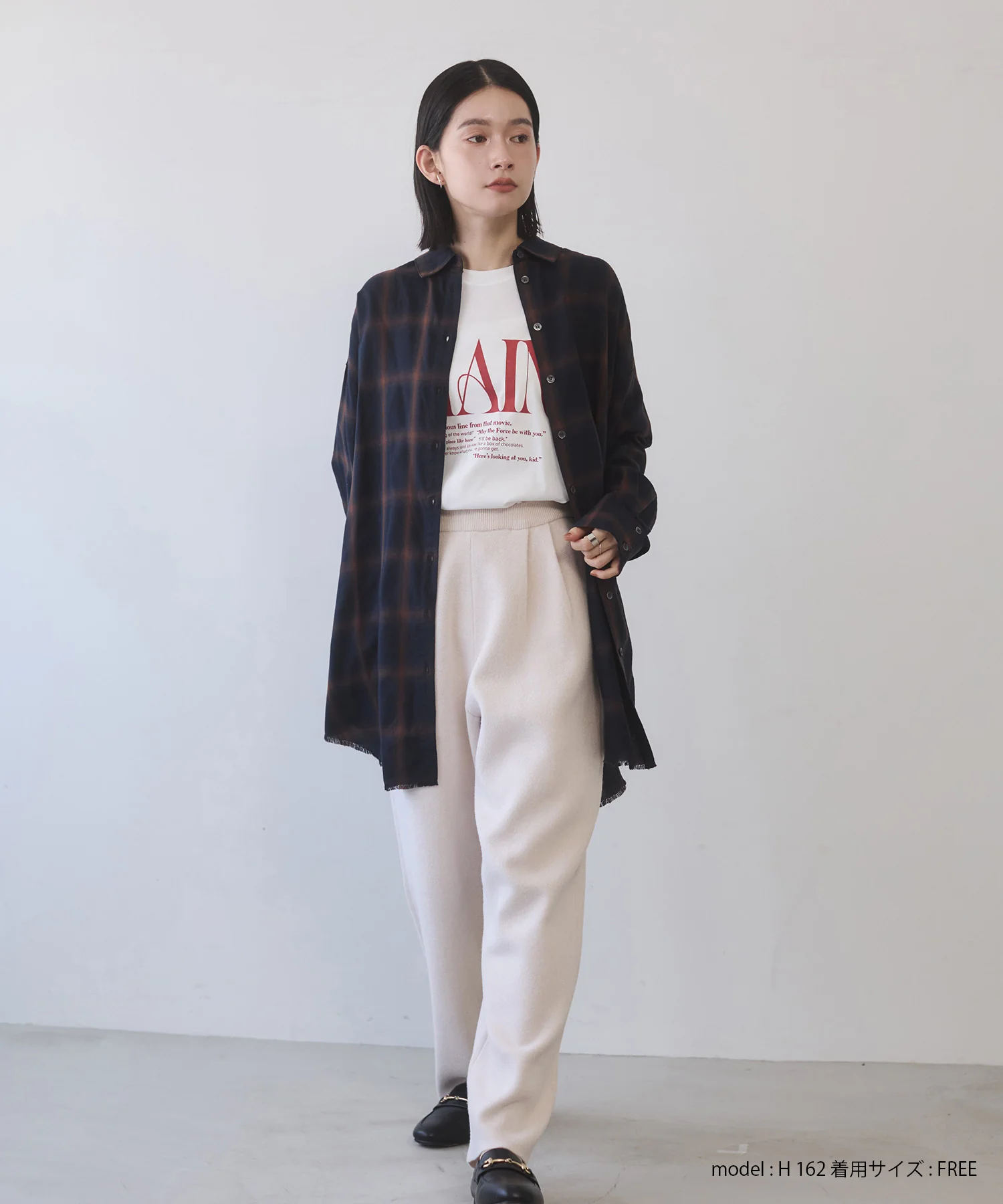 オンブレチェック オーバーシャツ