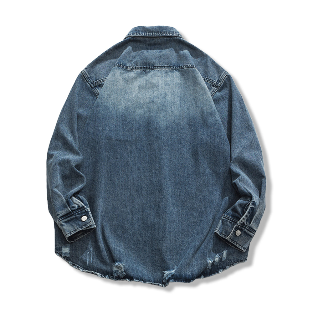 アメリカンヴィンテージ　ダメージ加工デニムシャツ