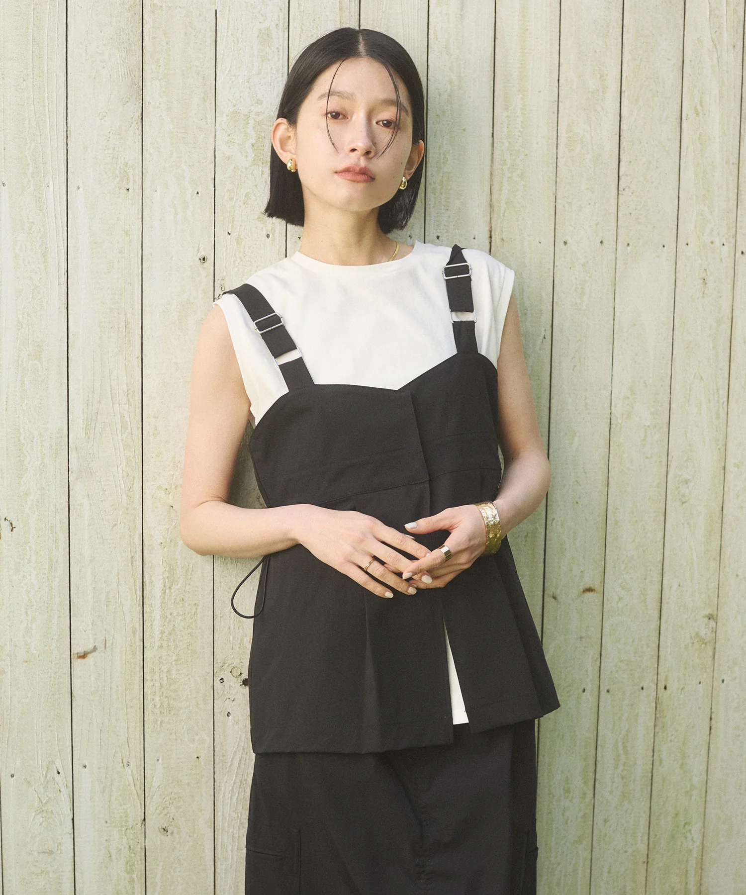 【接触冷感】2WAY バックドロストビスチェ