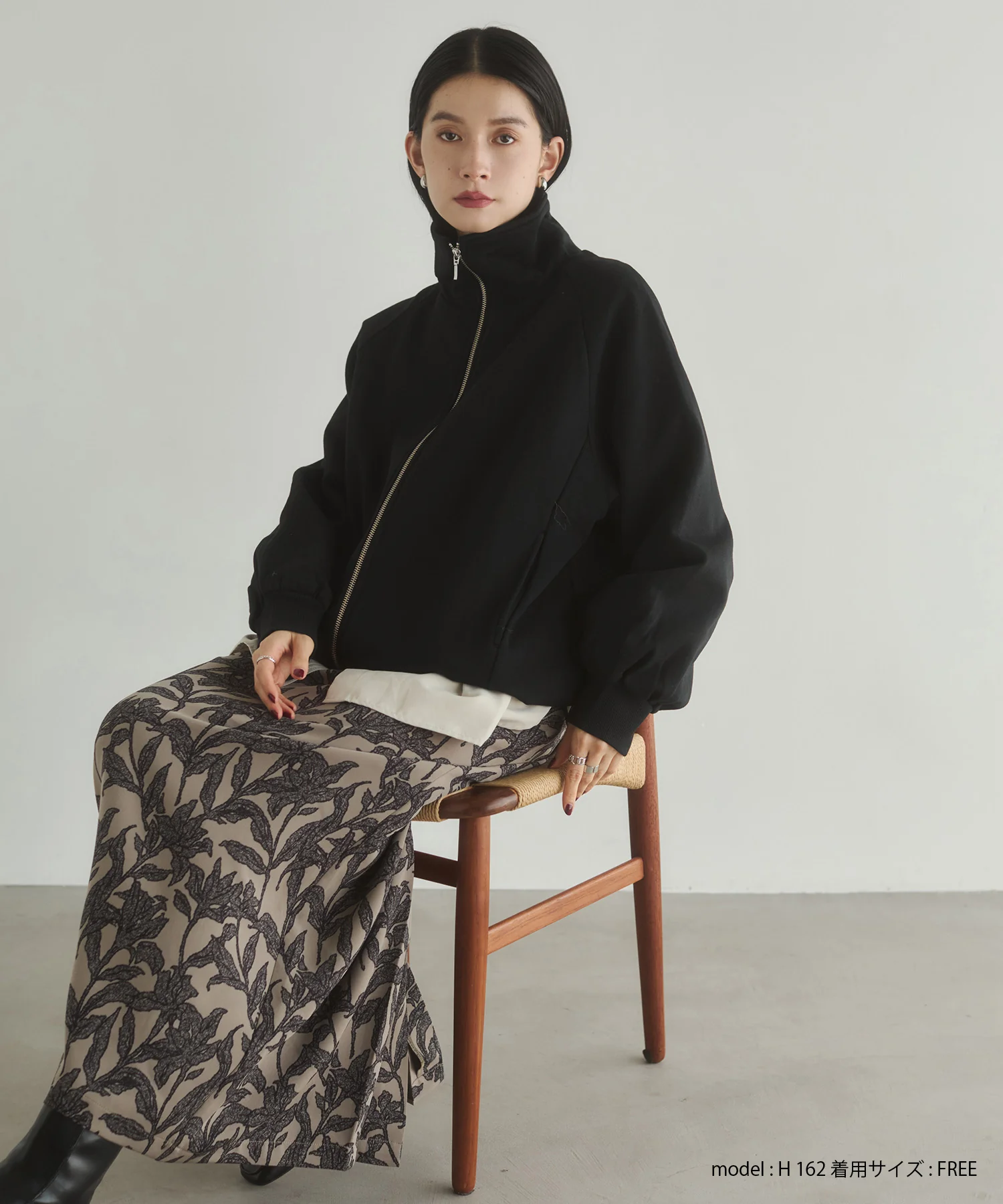 裏起毛 Wジップブルゾン