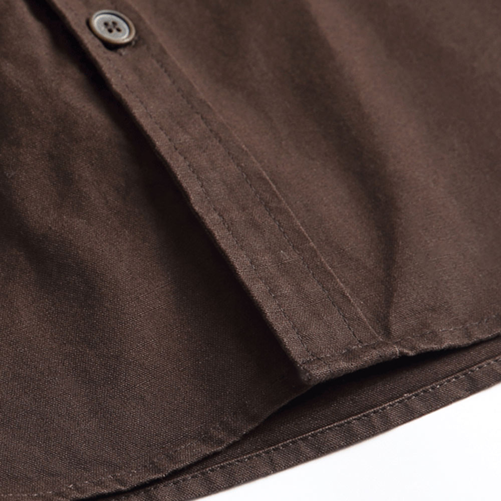 エスニック調ハンドメイドボタン　ペイズリークロスステッチ刺繍シャツ