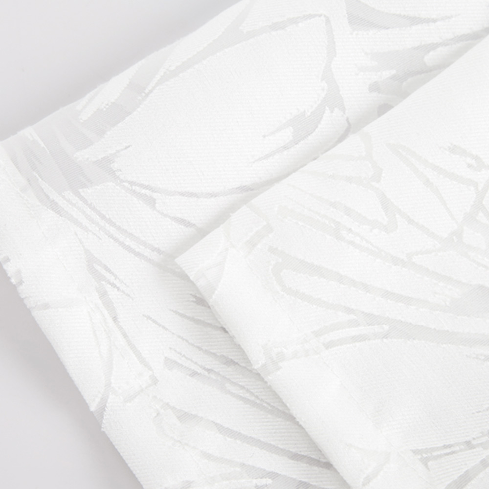 透かし彫り花柄　半袖開襟シャツ