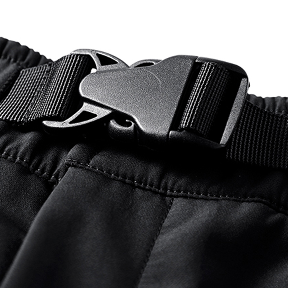 裏起毛　機能性　裾絞りカーゴパンツ（ファスナーポケット付き）