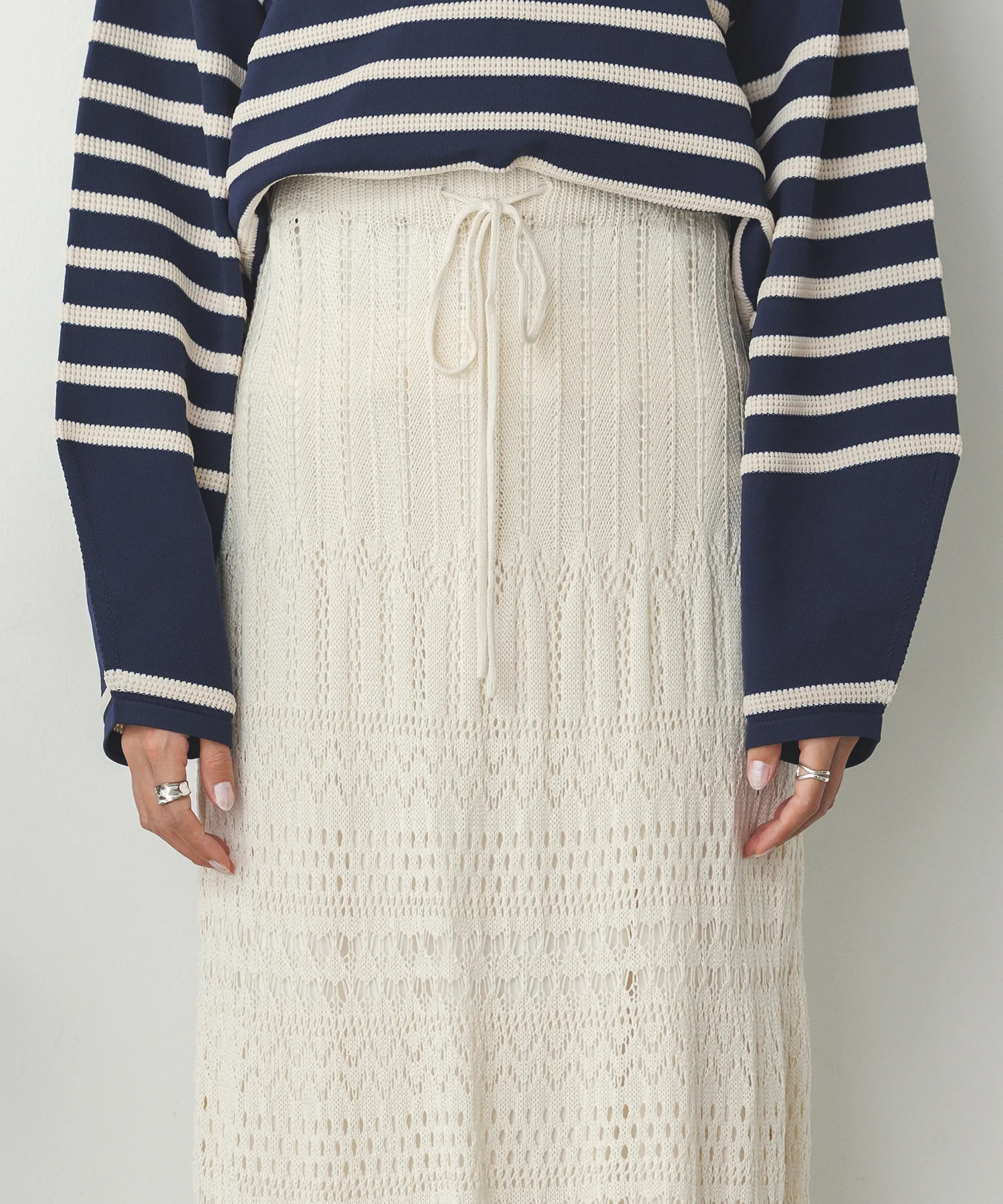 透かし編み ニットスカート