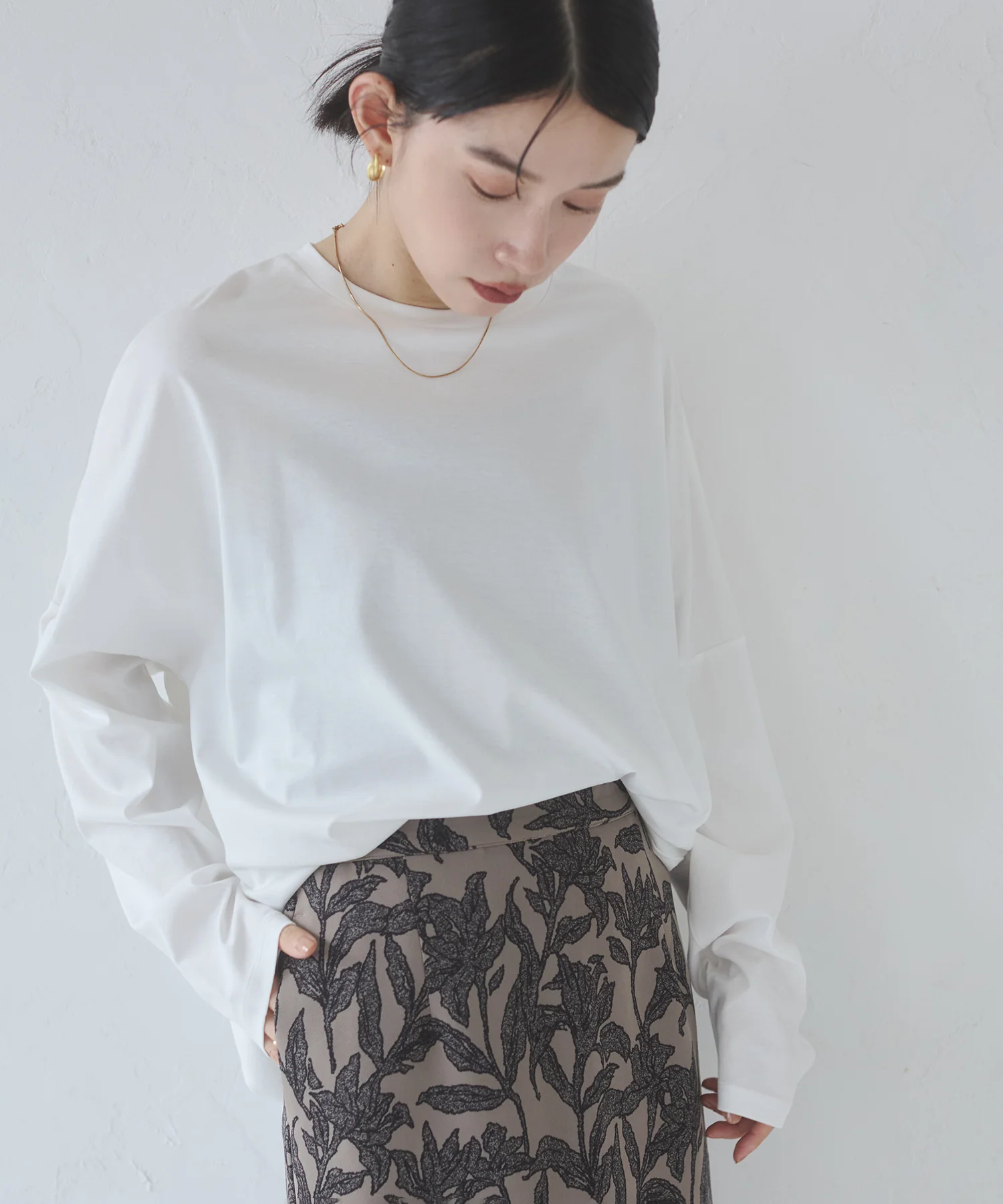 コクーンシルエット ロンT