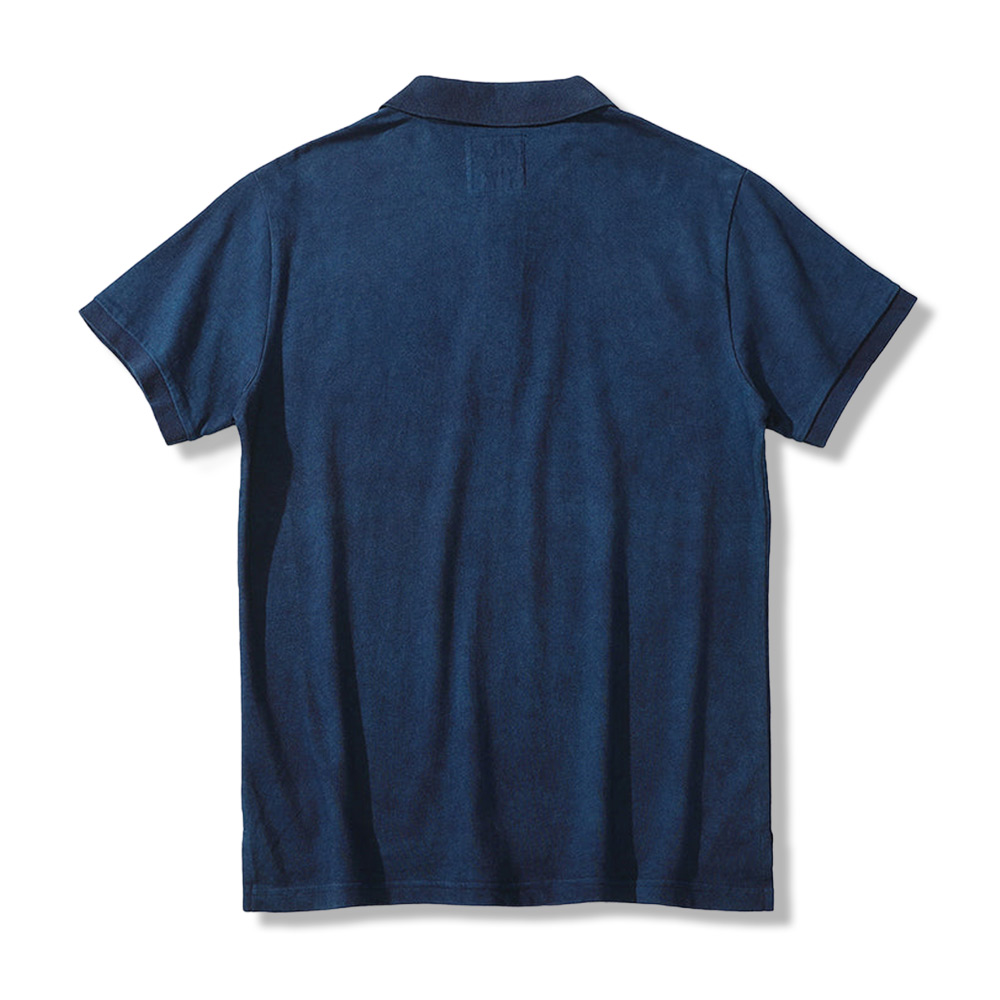 藍染メンズポロシャツ