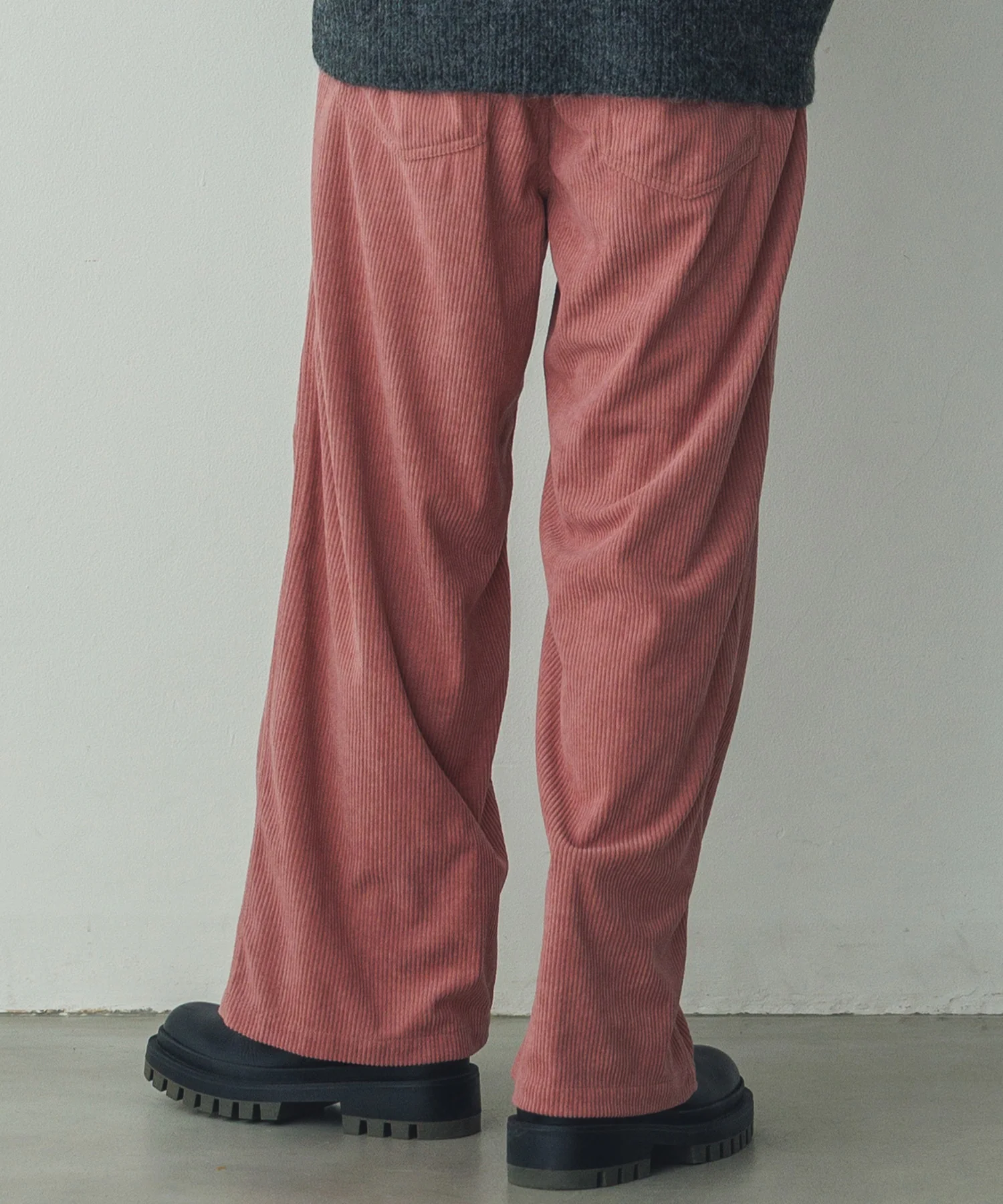 コーデュロイ ワイドストレートパンツ