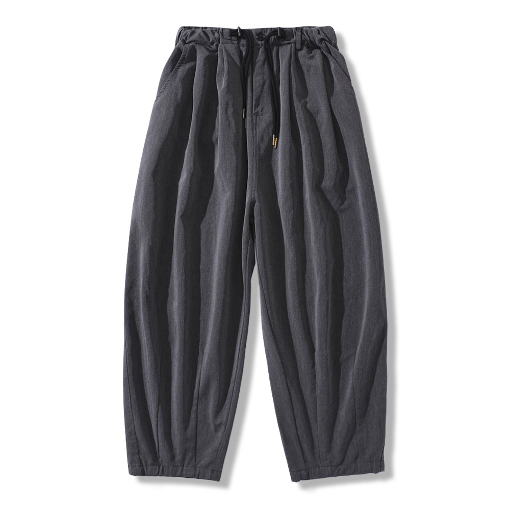 3色展開　ドレープ感テーパードウエストゴム 　カジュアルスラックス