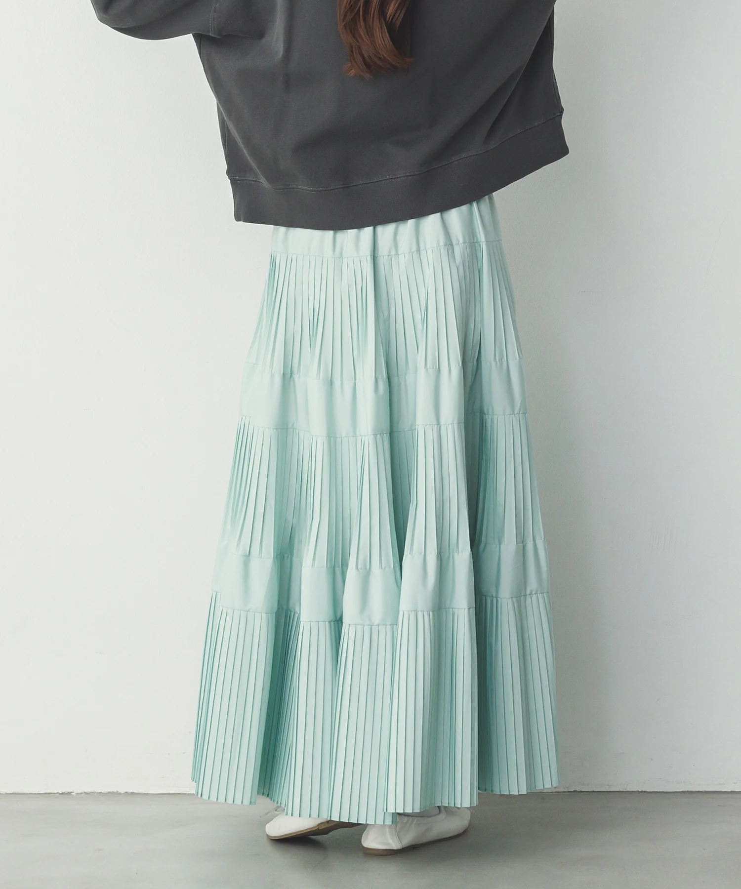 【新色追加】プリーツティアードスカート