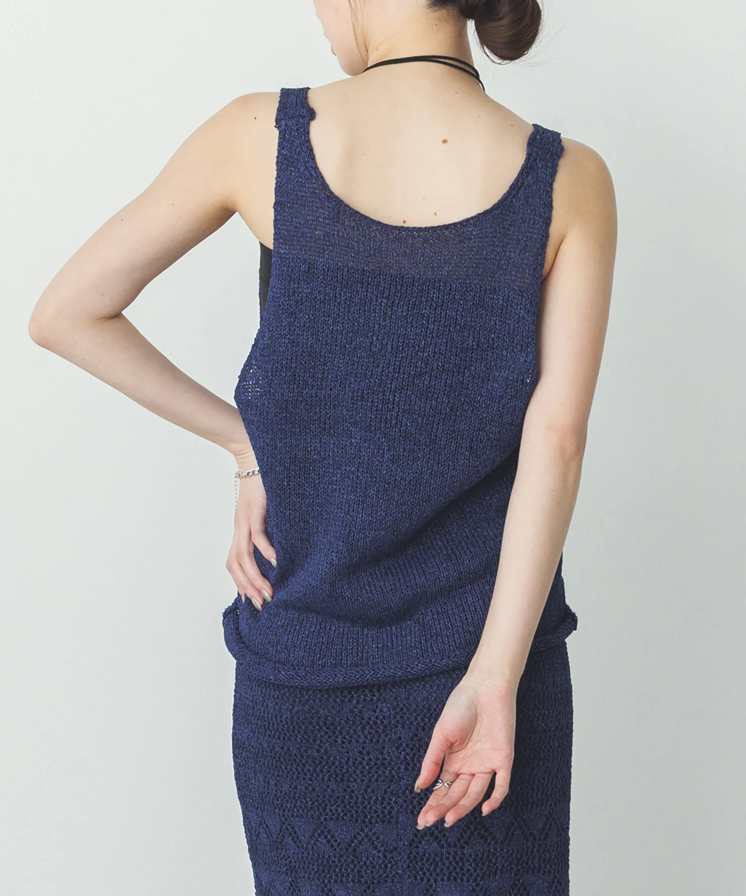 ペーパーヤーン オーバーニットタンク