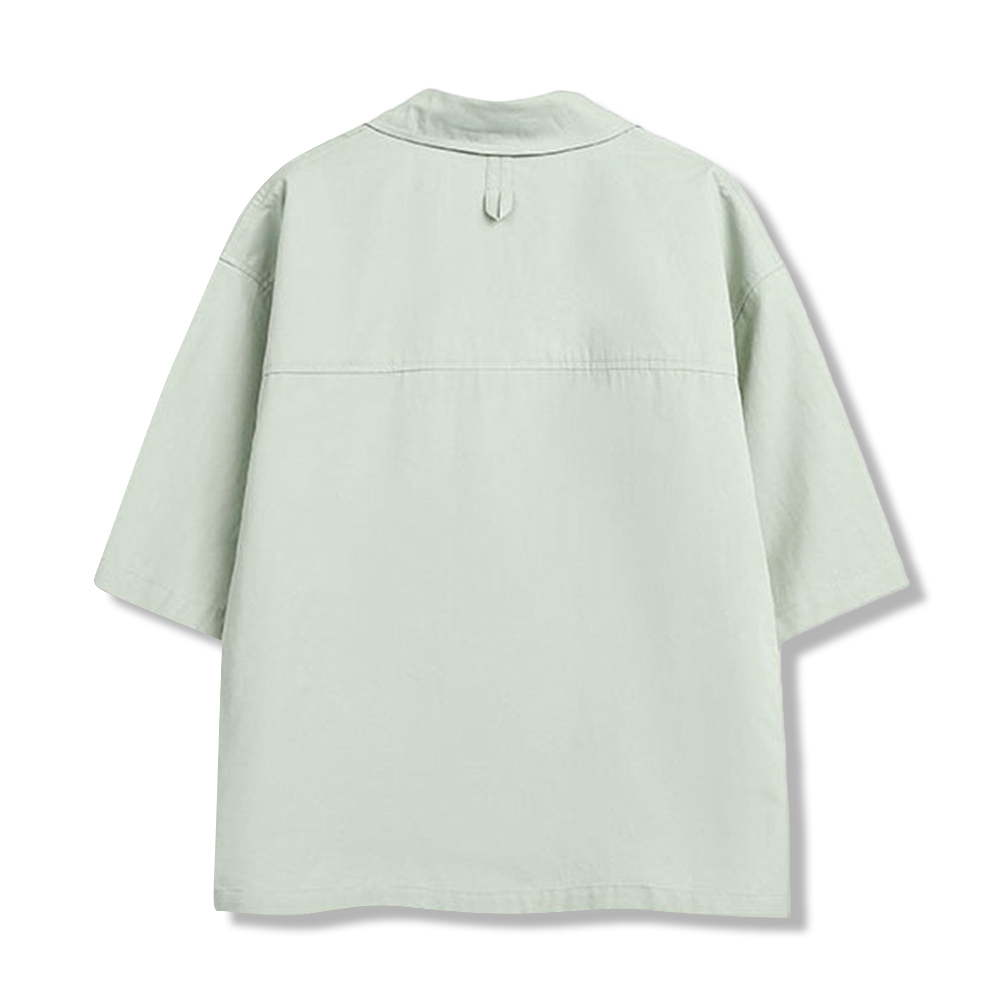 コットンオープンカラーシャツ　3色展開