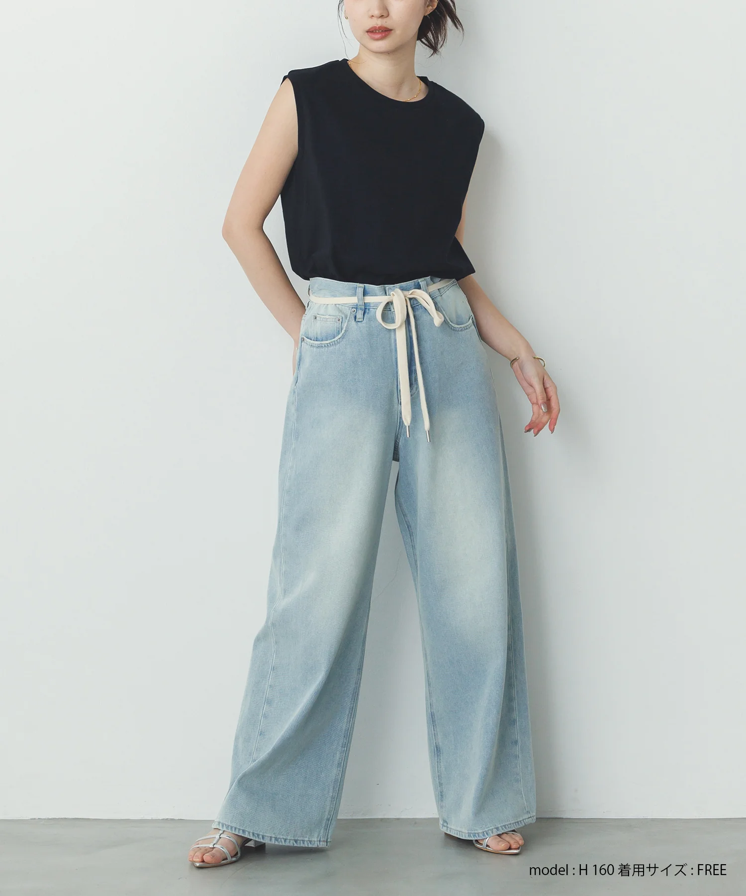 【新色追加】ベーシックノースリーブトップス