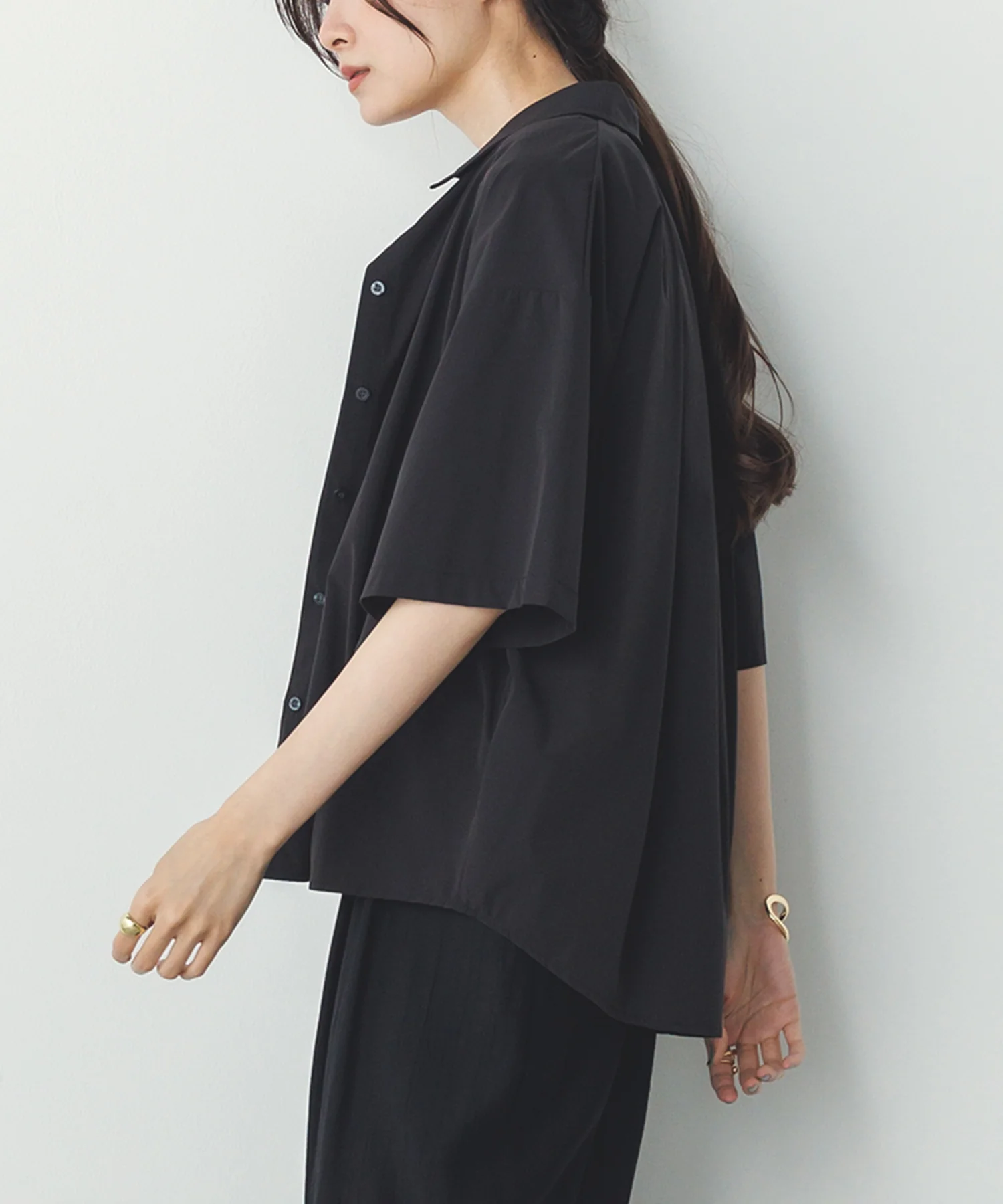 【新色追加】【接触冷感】 バックタックシャツ