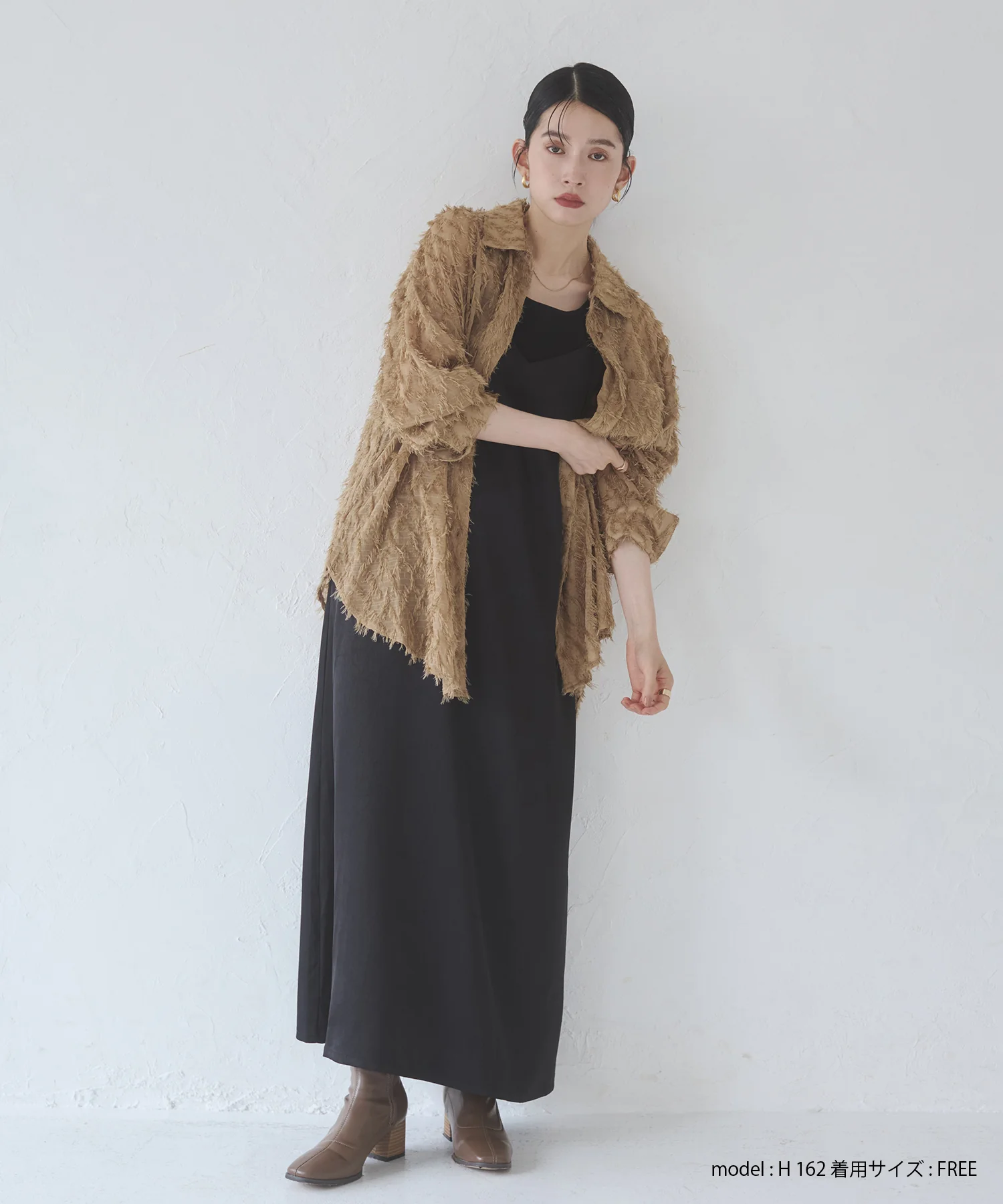 フェザーライク オーバーシアーシャツ