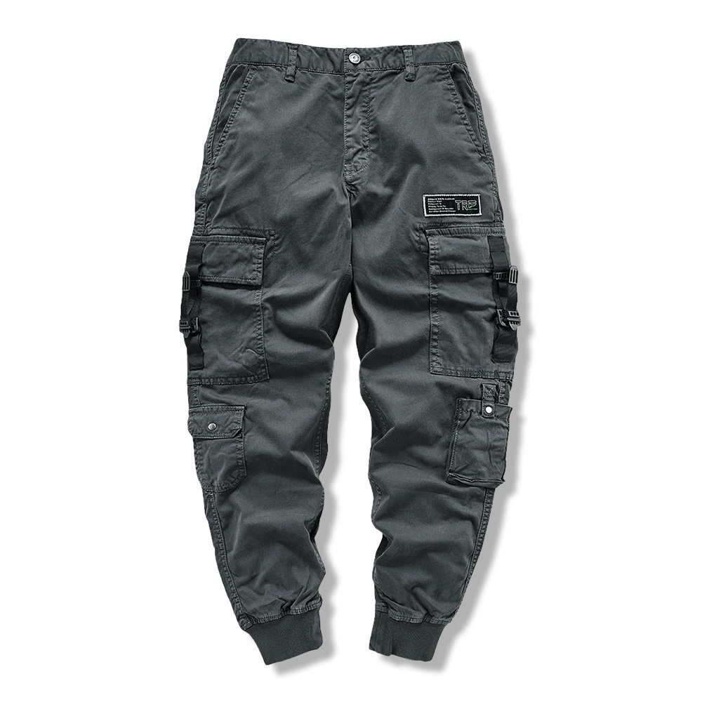 ミリタリー風　裾絞りパラトルーパーパンツ