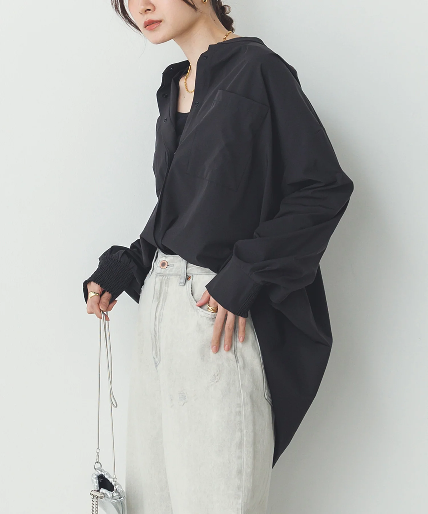 【新色追加】【接触冷感】2WAY カシュクールシャツ