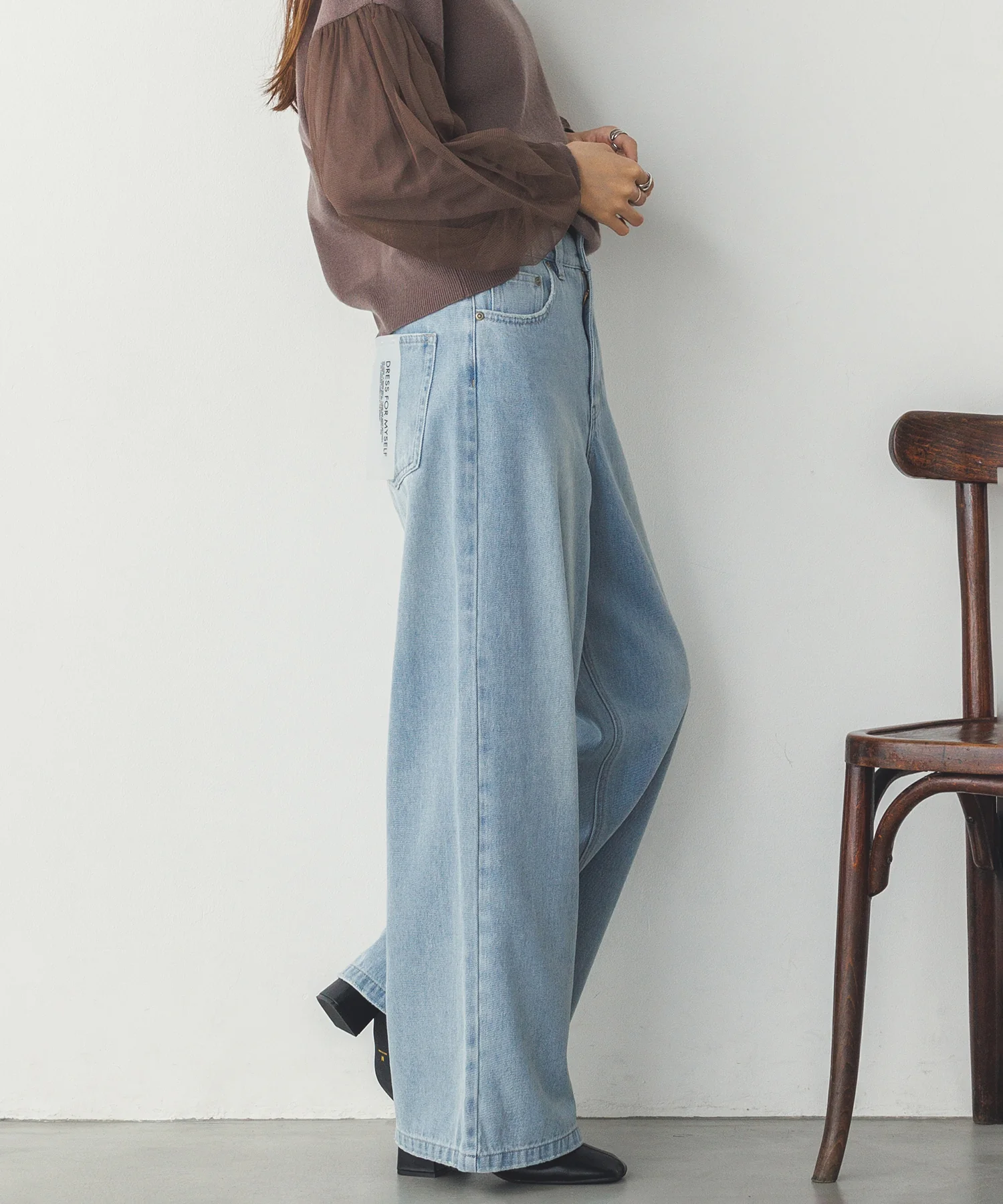 デニム/ツイル バギーパンツ