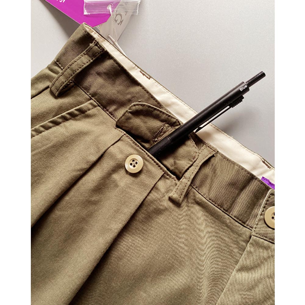 アメカジ　「ラッキーレッドドローコード」付き 2本タック入りチノパンツ