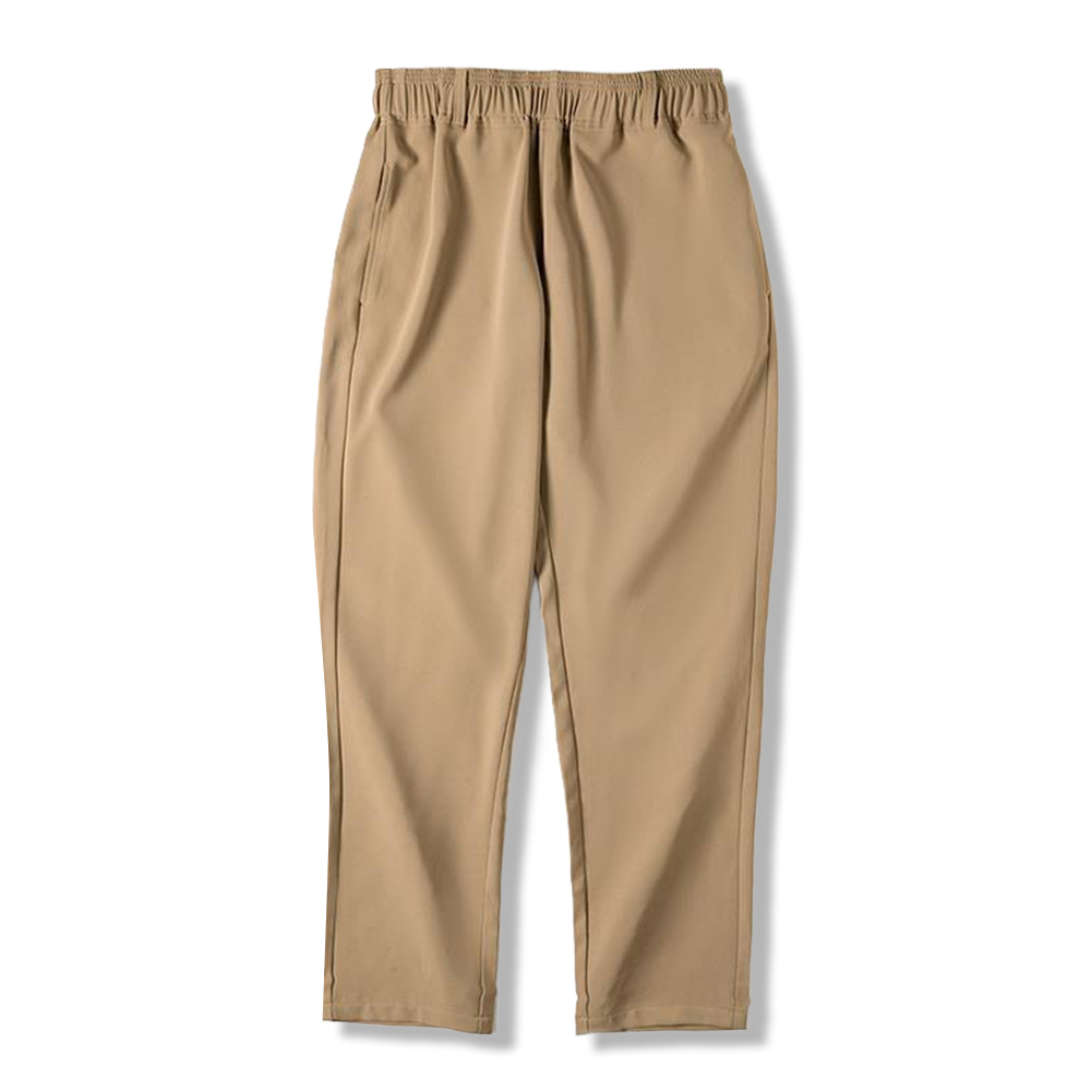 ミッドライズストレートカーキスラックス　シワになりにくい イージーケア