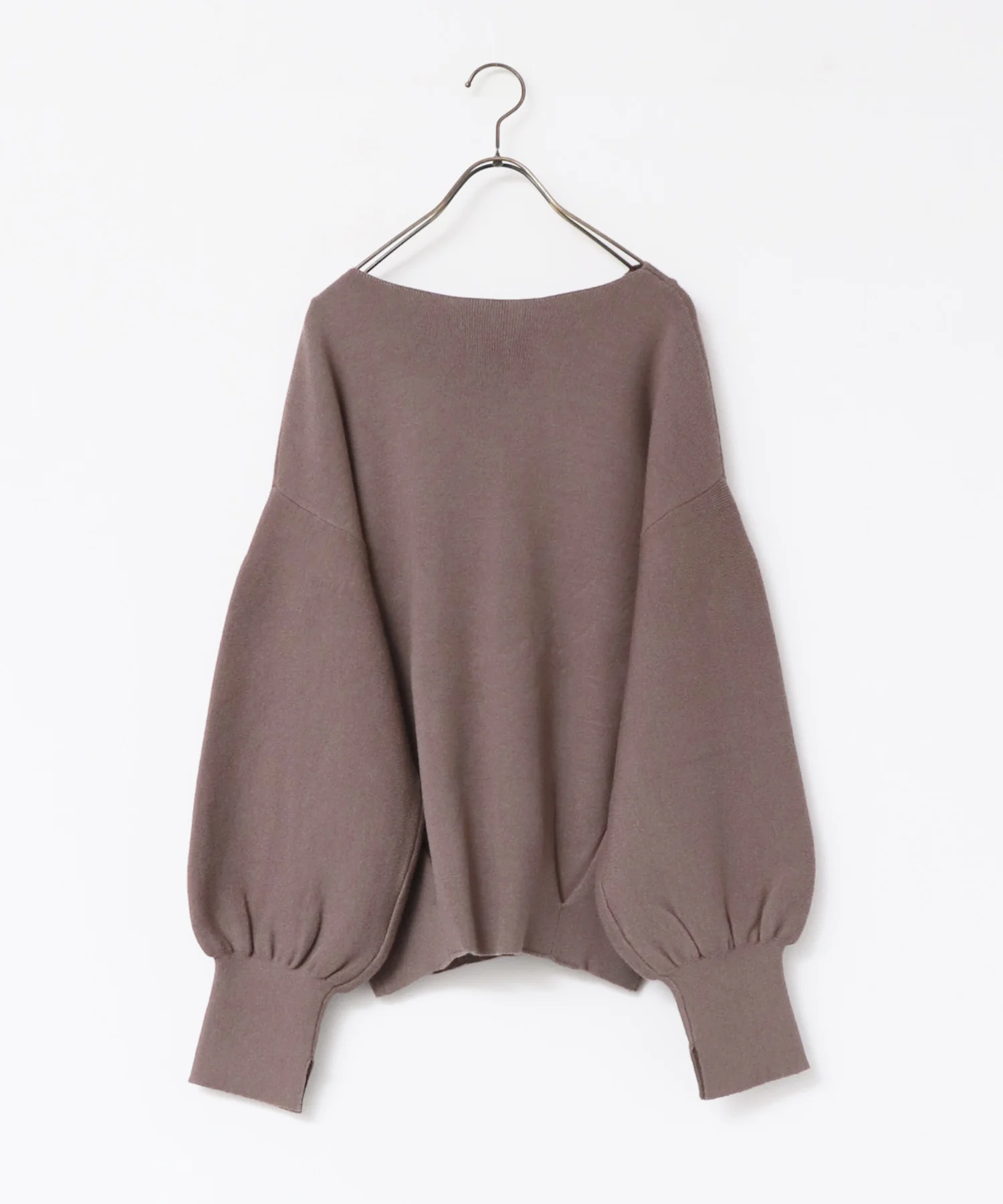 【静電気防止】やわもちヤーン ぽわんスリーブニット