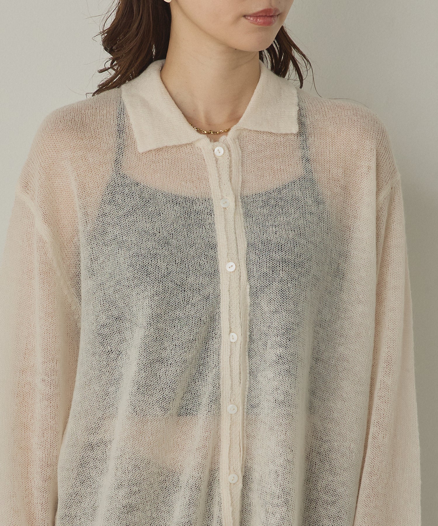 アルパカニット シアーシャツ