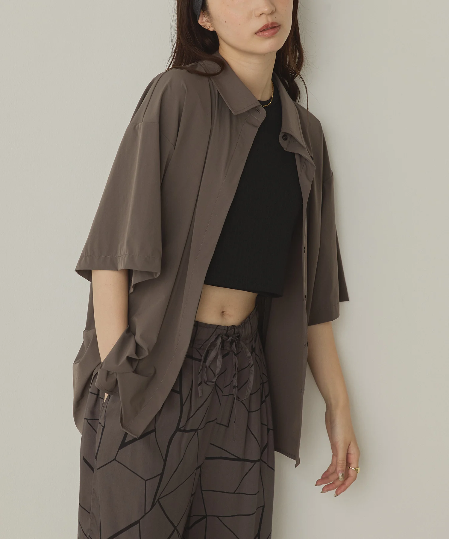 【新色追加】【接触冷感】 バックタックシャツ