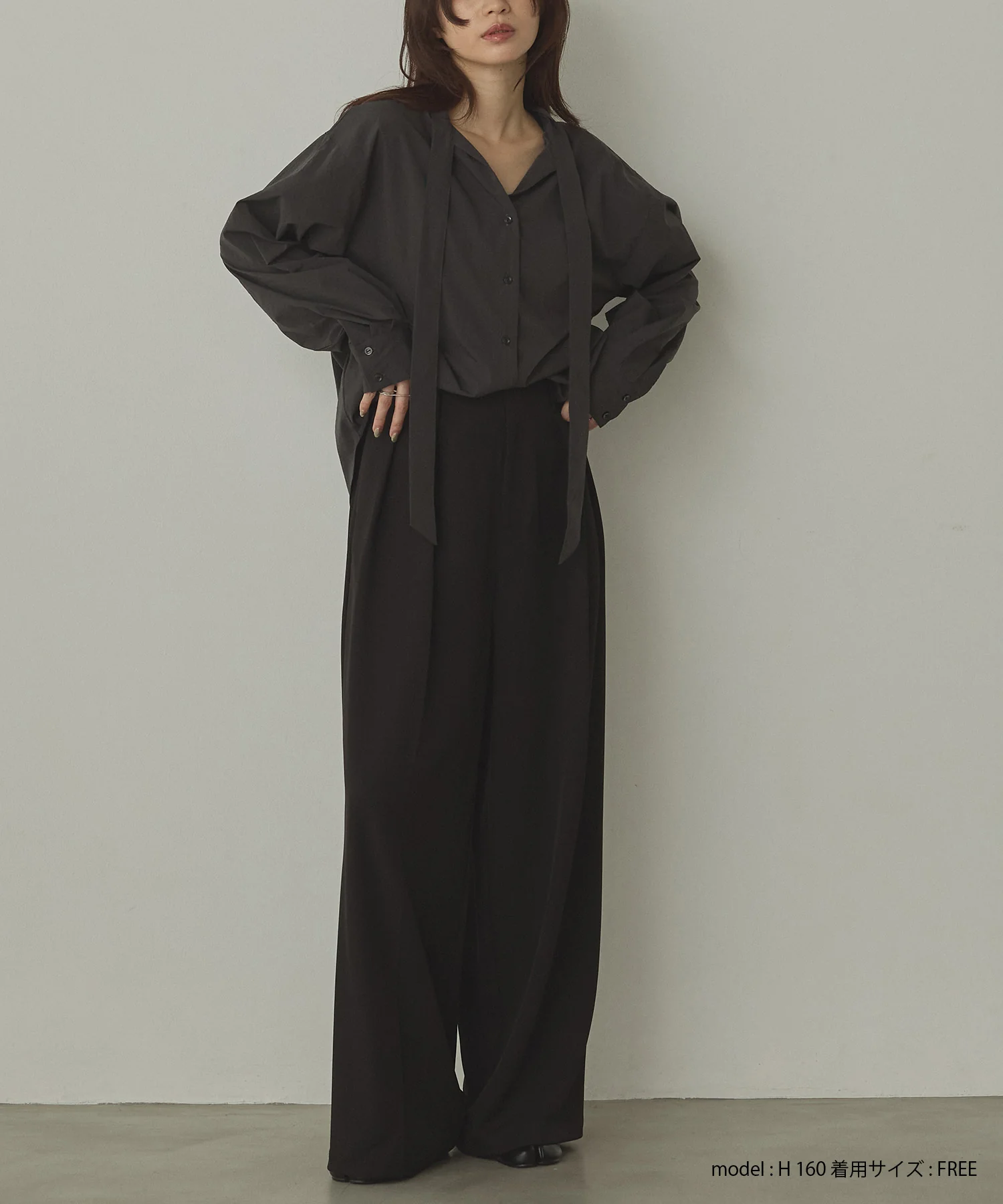 2WAY ボウタイブラウス