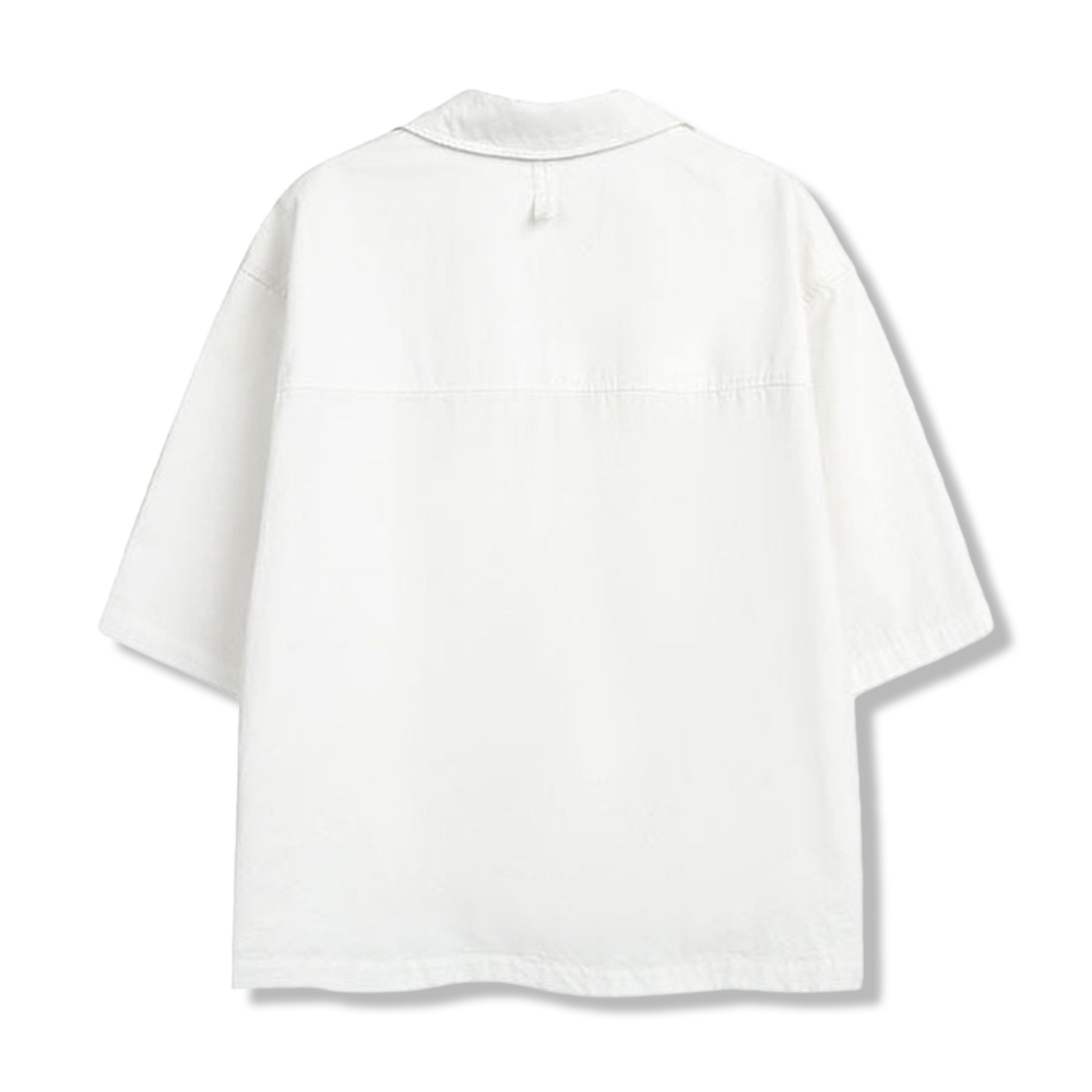 コットンオープンカラーシャツ　3色展開