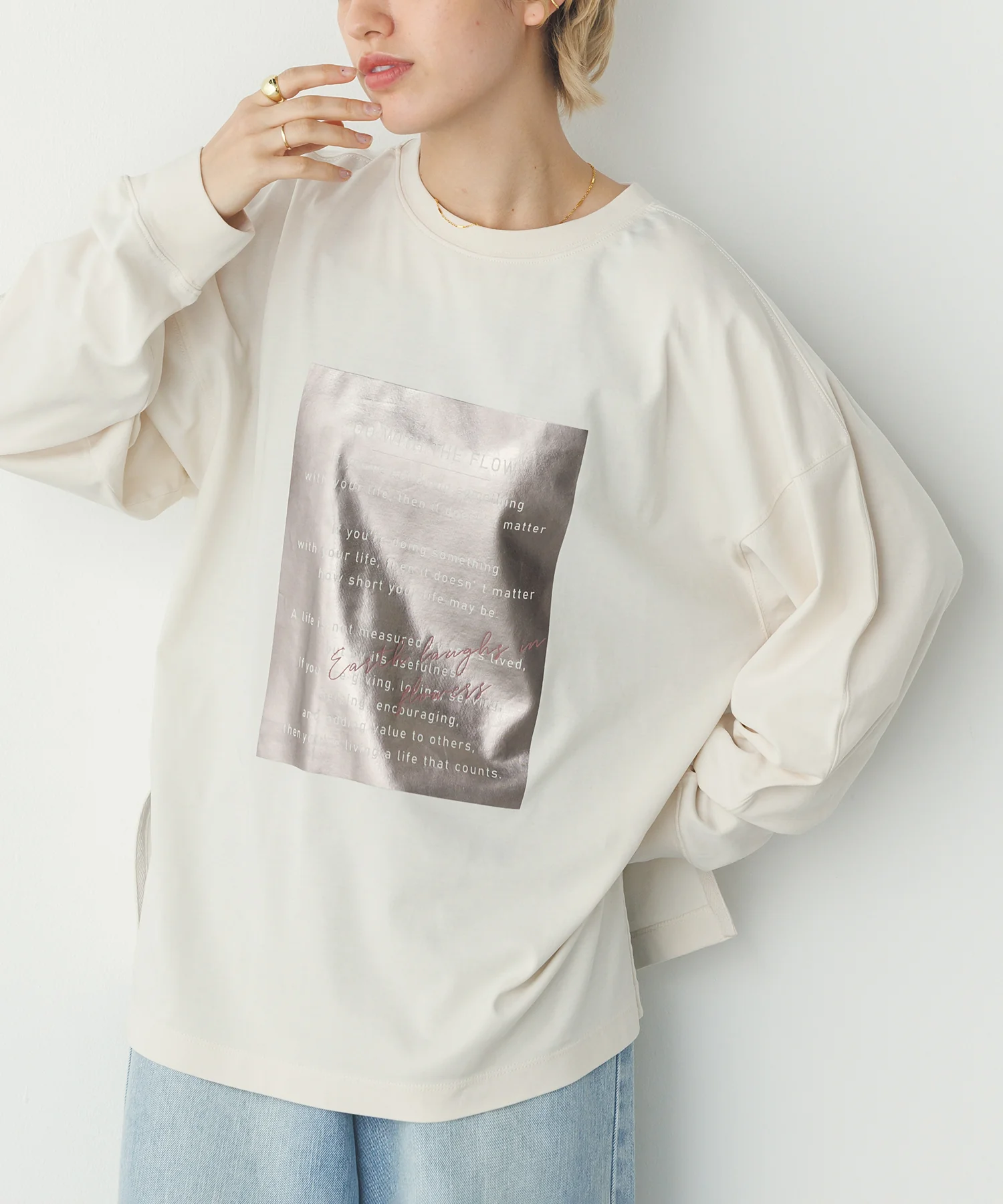 箔プリント ロンT