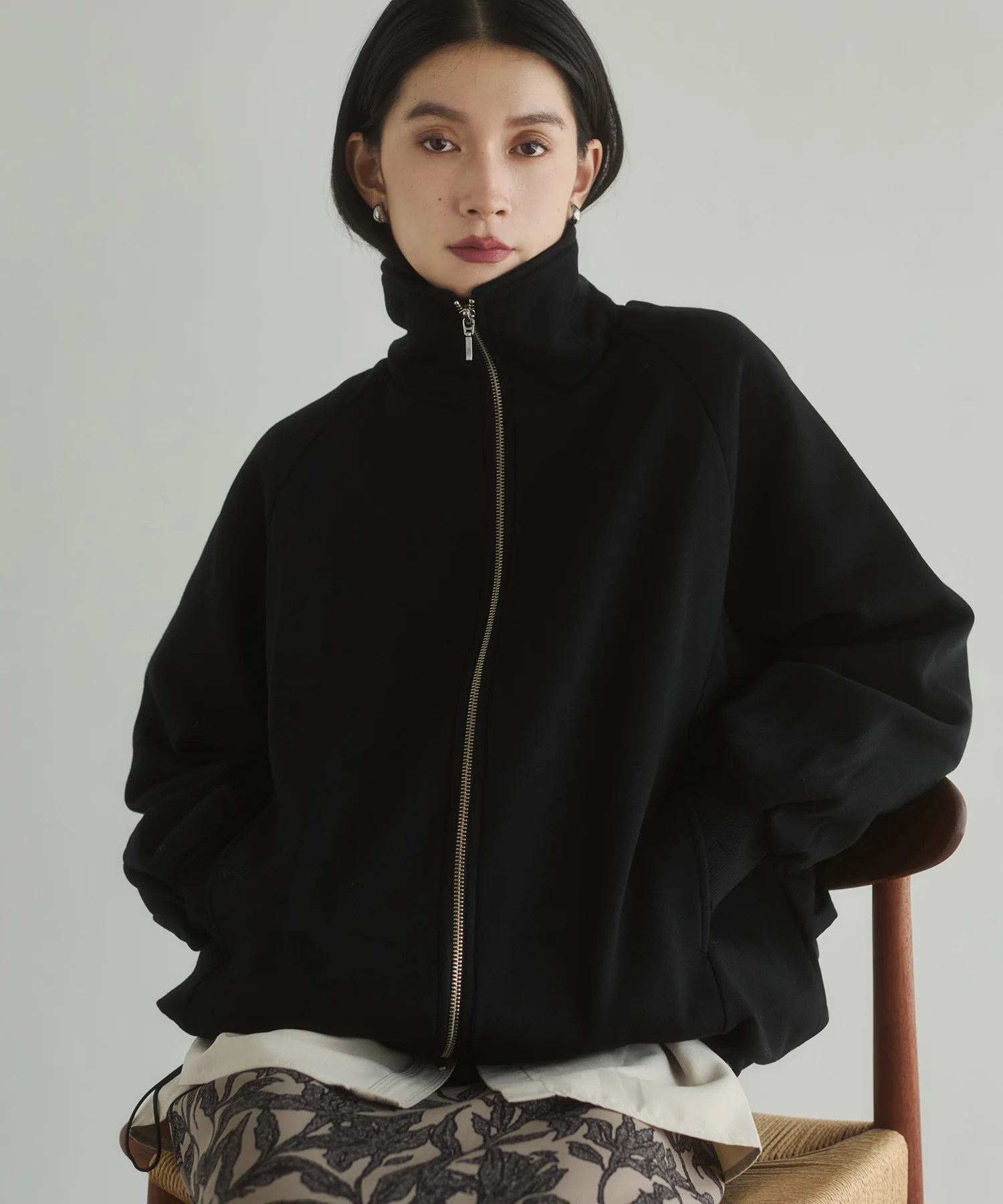 裏起毛 Wジップブルゾン