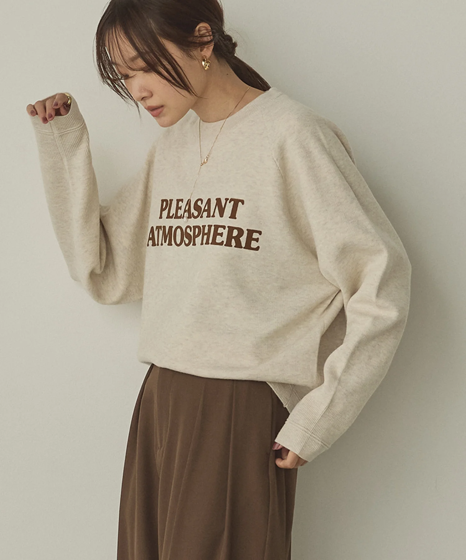 【WEB限定/別注】【新色追加】スウェットライクロゴニット