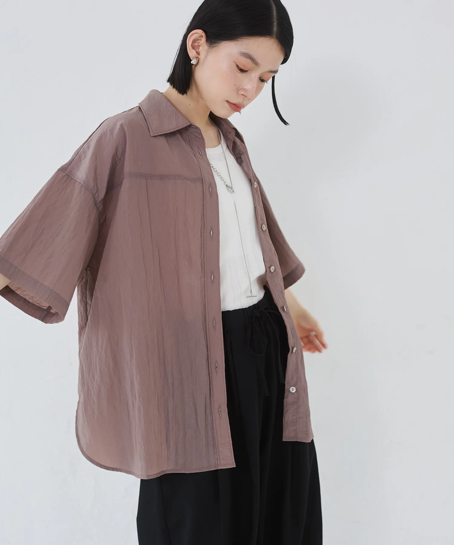 ワッシャー加工 2WAYシャツ