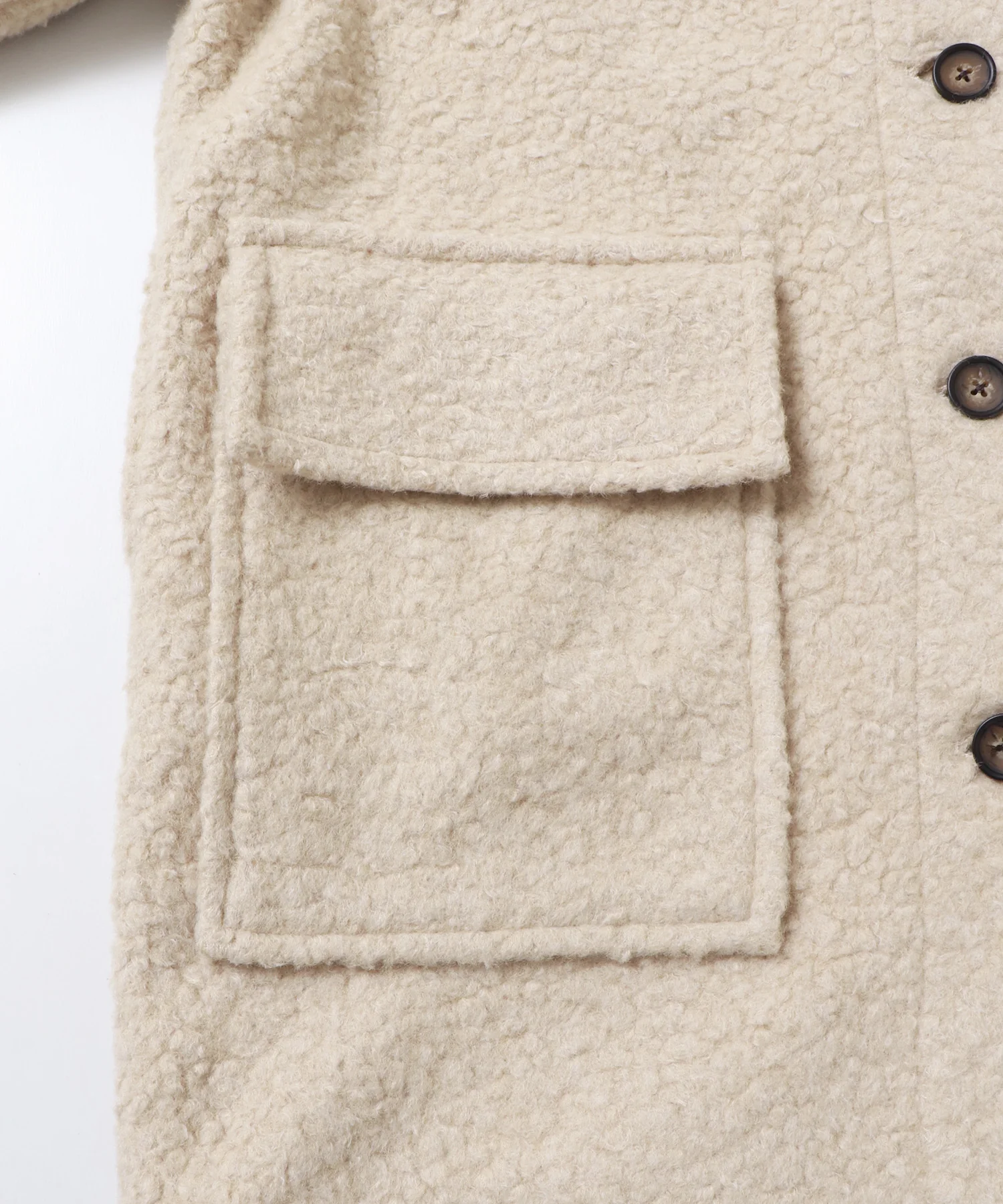 ブークレ ミドルシャツコート