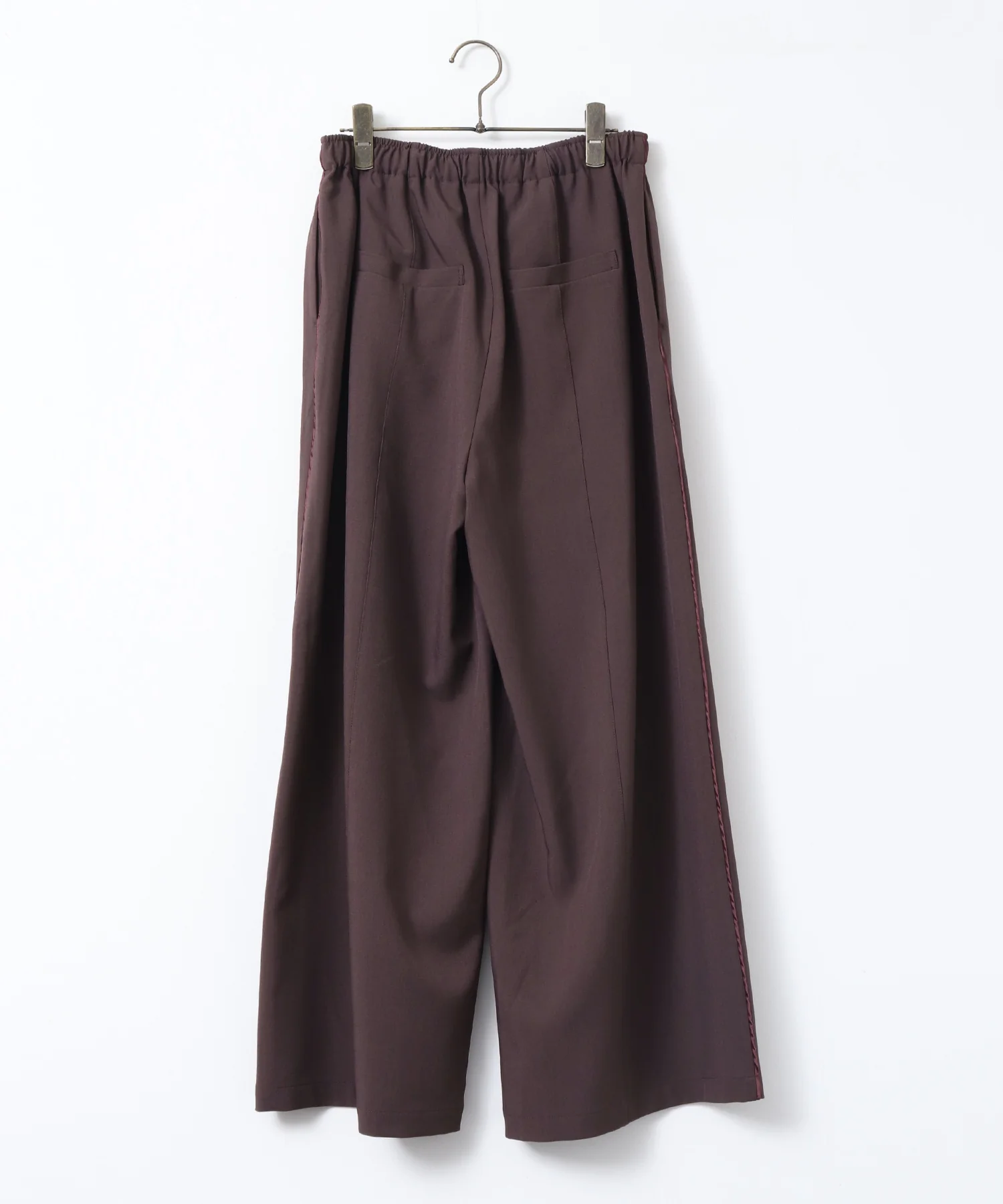 サイドライン ワイドストレートパンツ