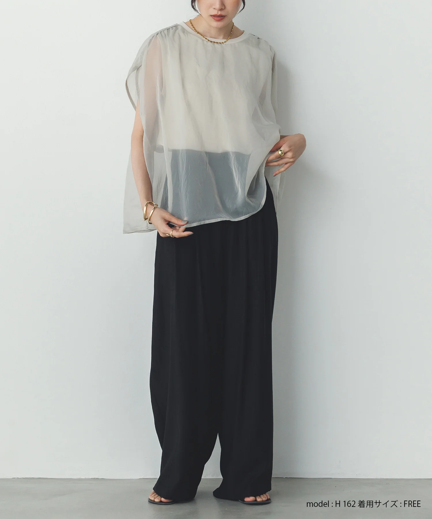ニュアンス シアーレイヤードトップス