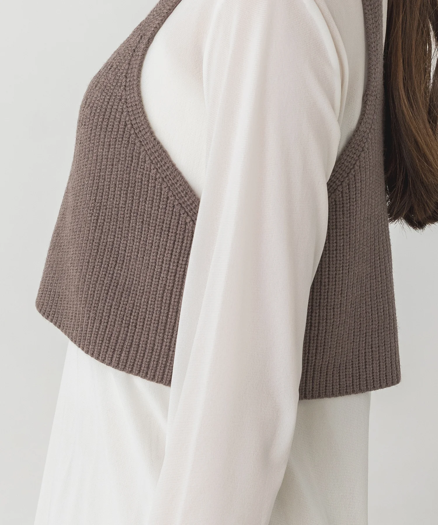 【静電気防止】やわもちヤーン ニットビスチェ