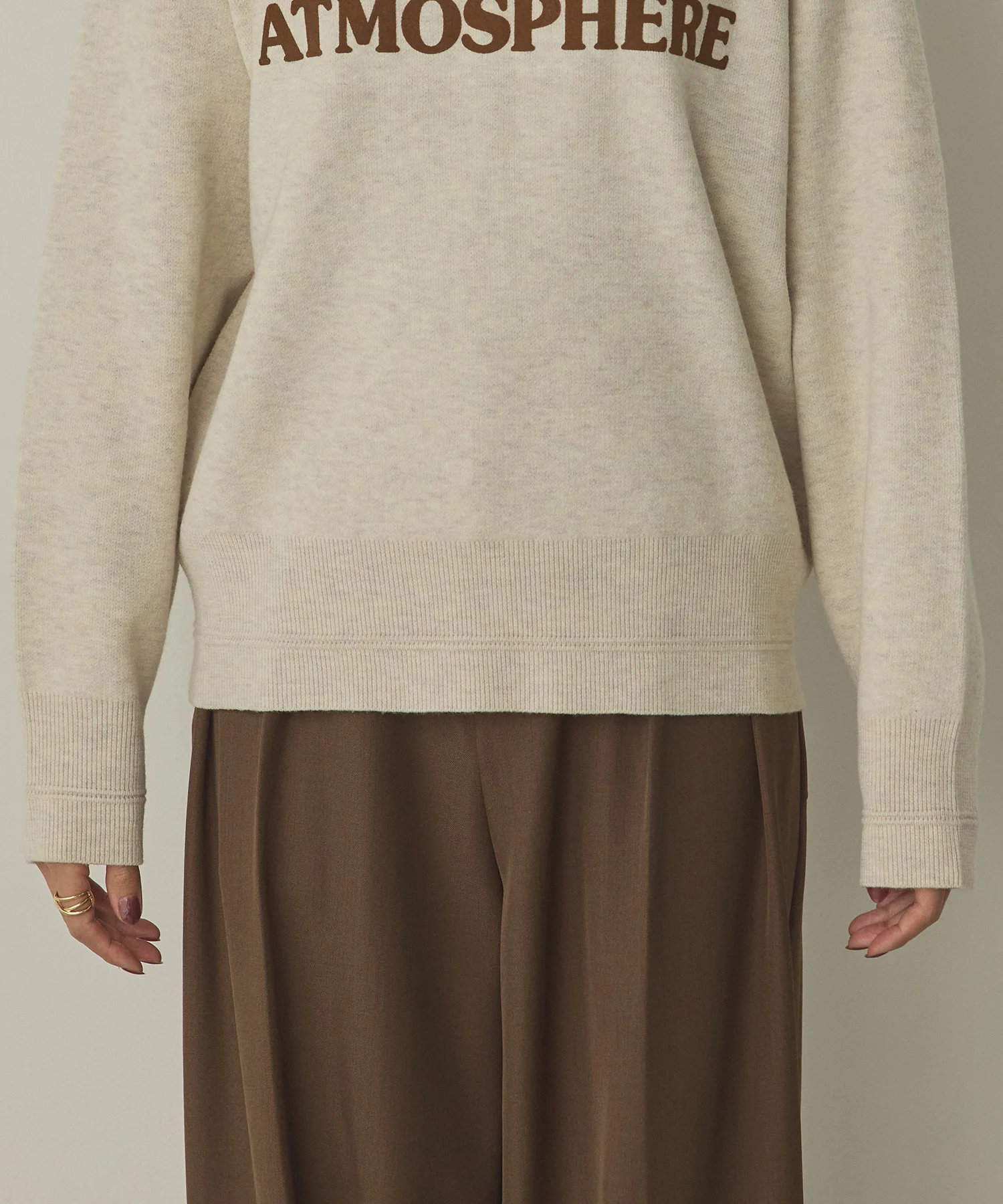 【WEB限定/別注】【新色追加】スウェットライクロゴニット