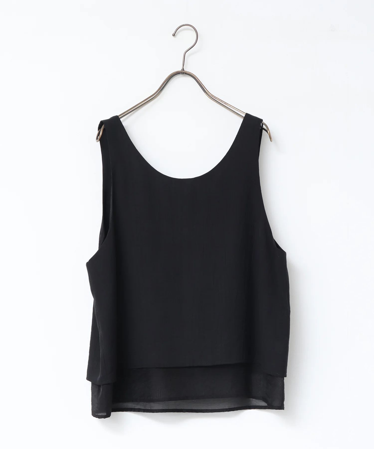 ワッシャーサテン ゆるタンクトップ