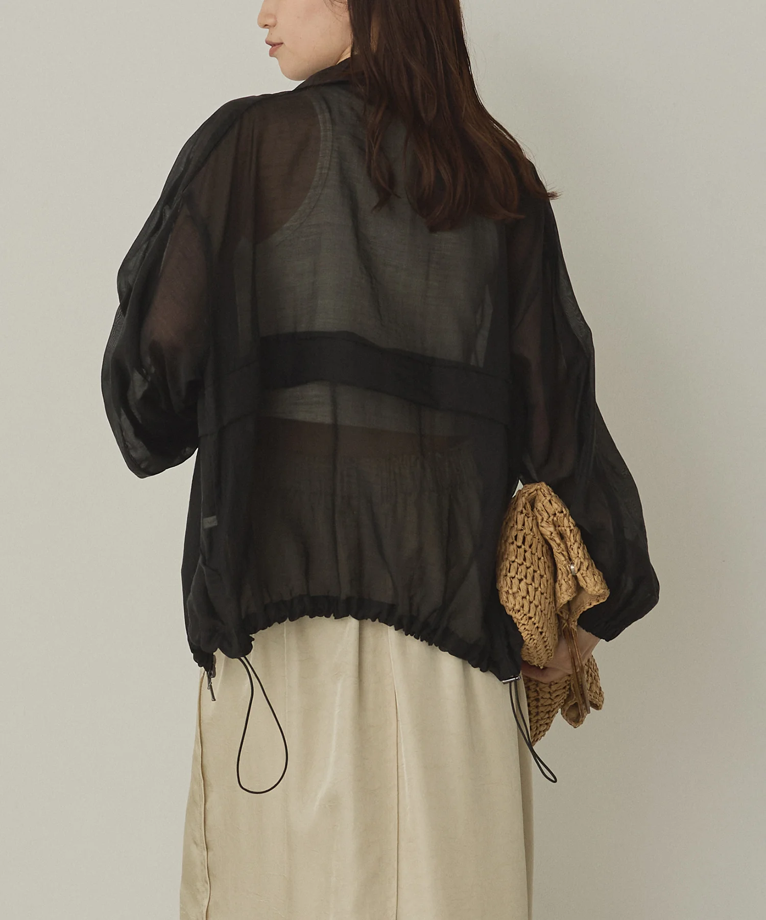 セルロース ナイロンシアー Wジップブルゾン