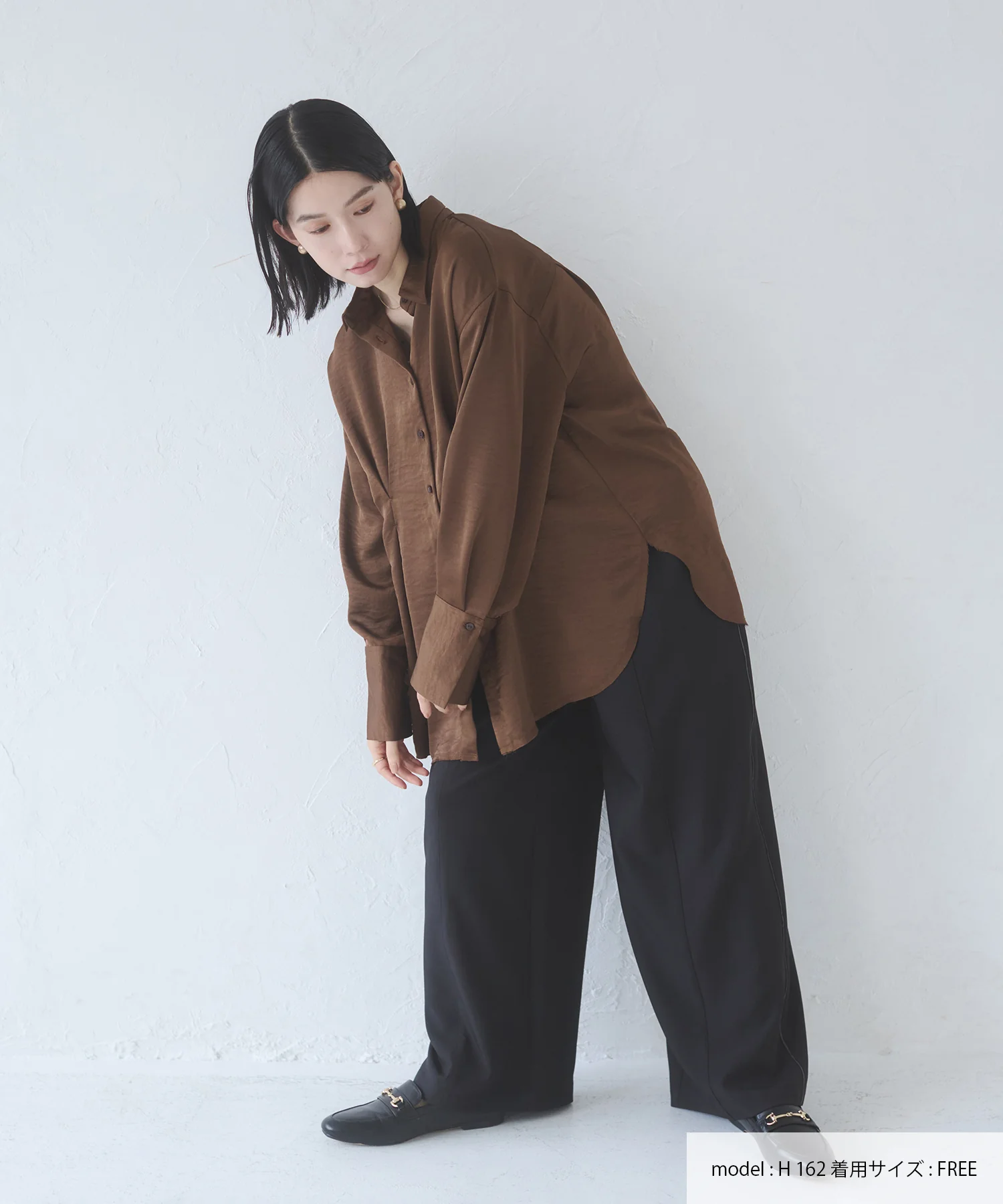 サイドライン ワイドストレートパンツ