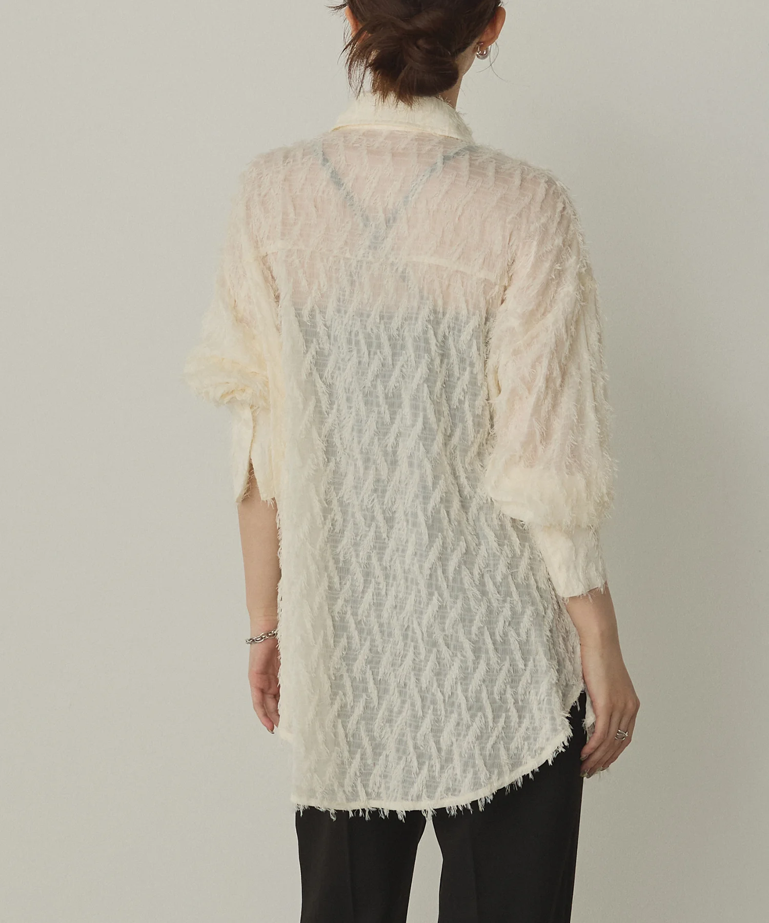 フェザーライク オーバーシアーシャツ