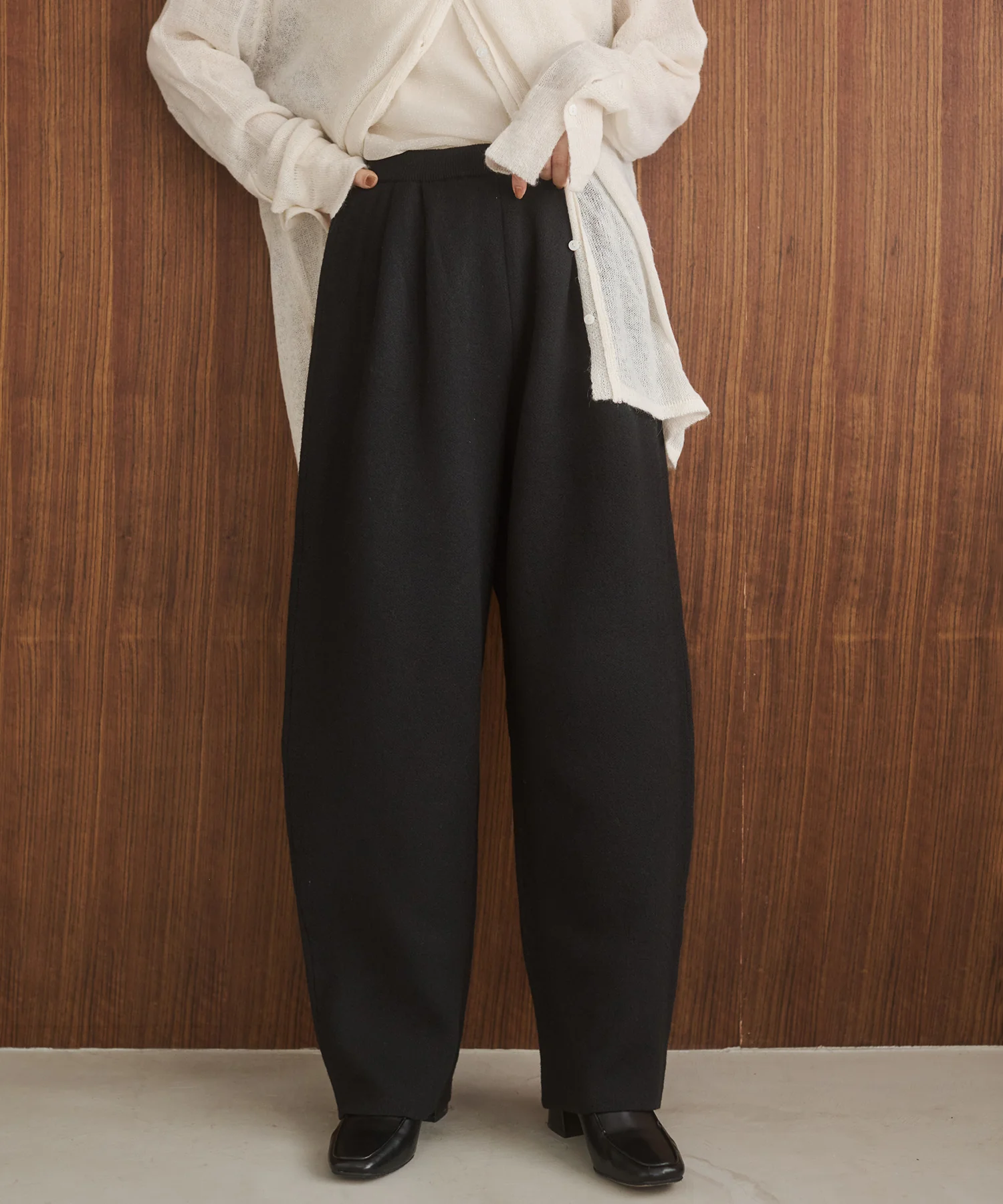ニット ワイドパンツ