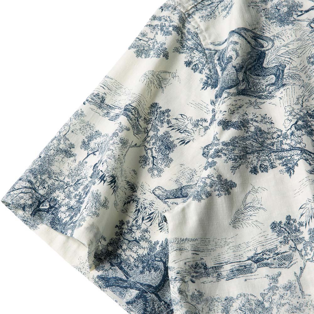 トワルドジュイ 　「タイガー＆ジャングル柄」開襟シャツ