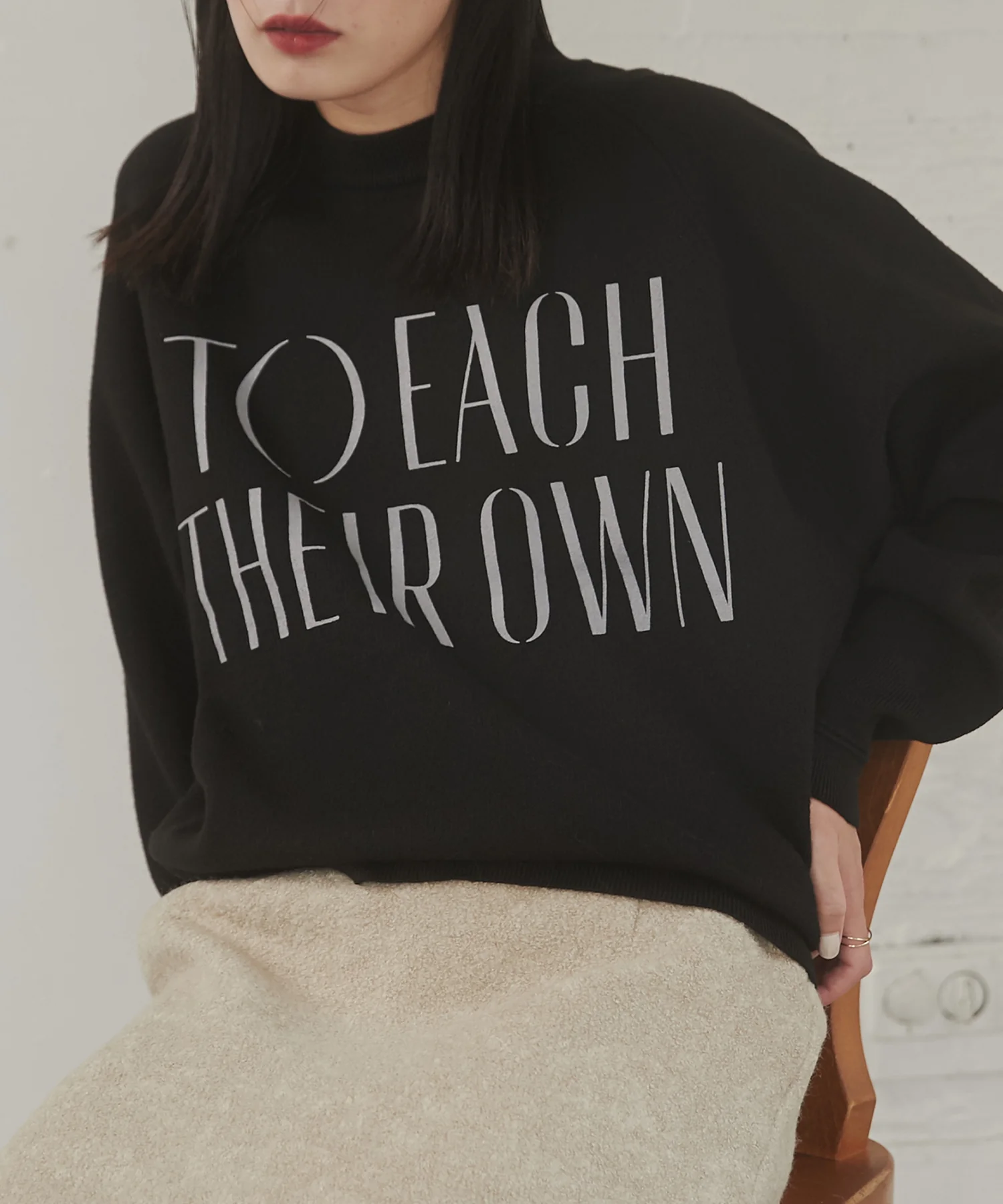 【WEB限定/別注】【新色追加】スウェットライクロゴニット