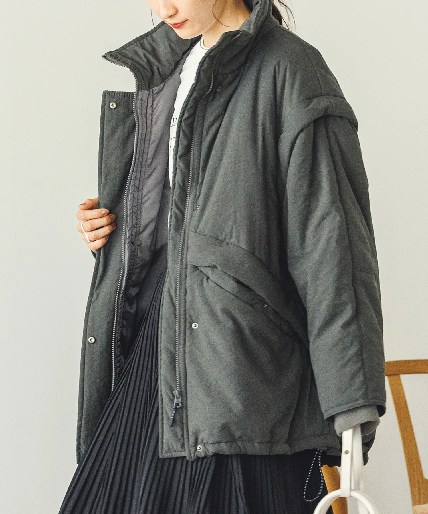 袖取り外しモッズコート